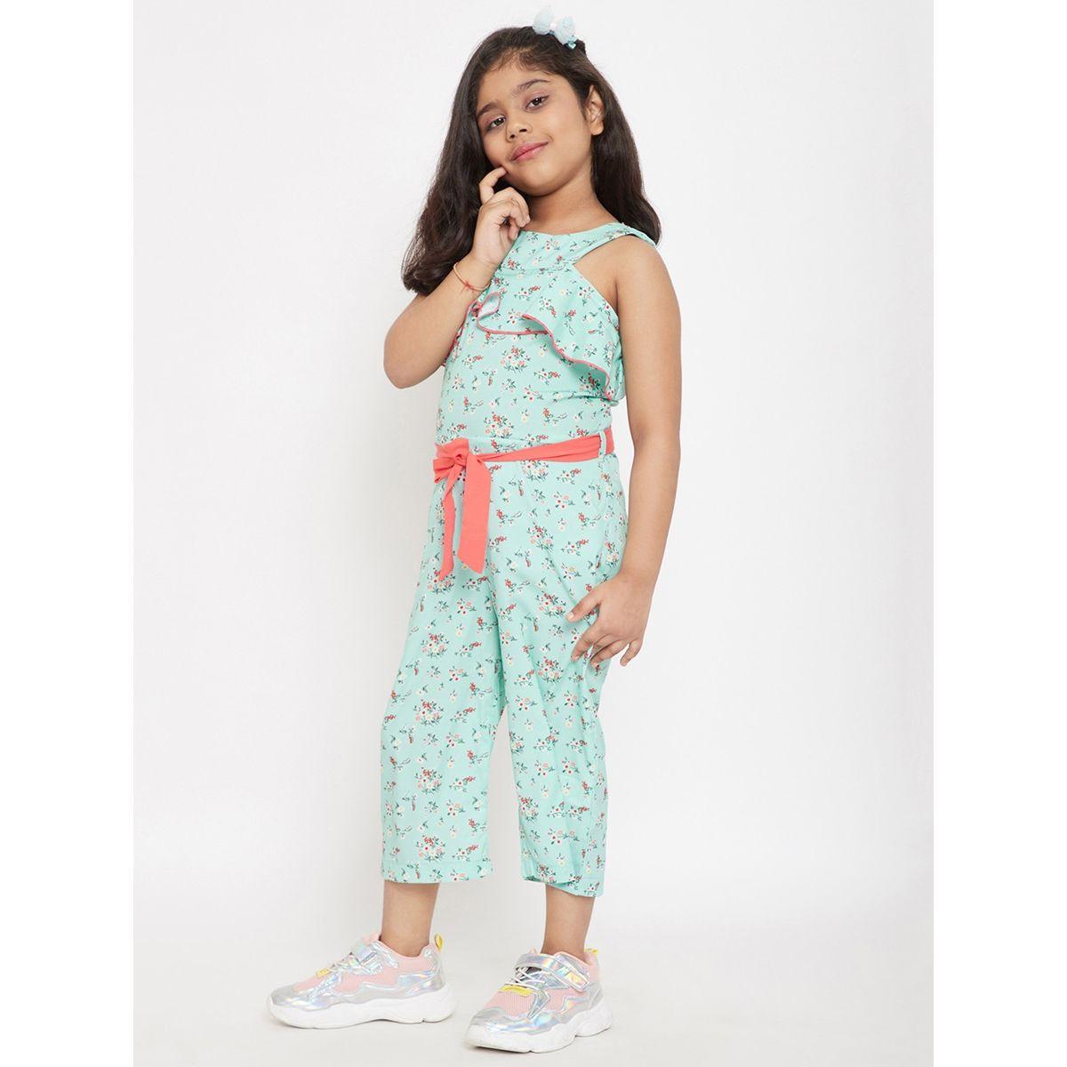 Stylo Bug X Styli Flower Print Ankle Length Jumpsuit-girls-clothing-rompers-image-3