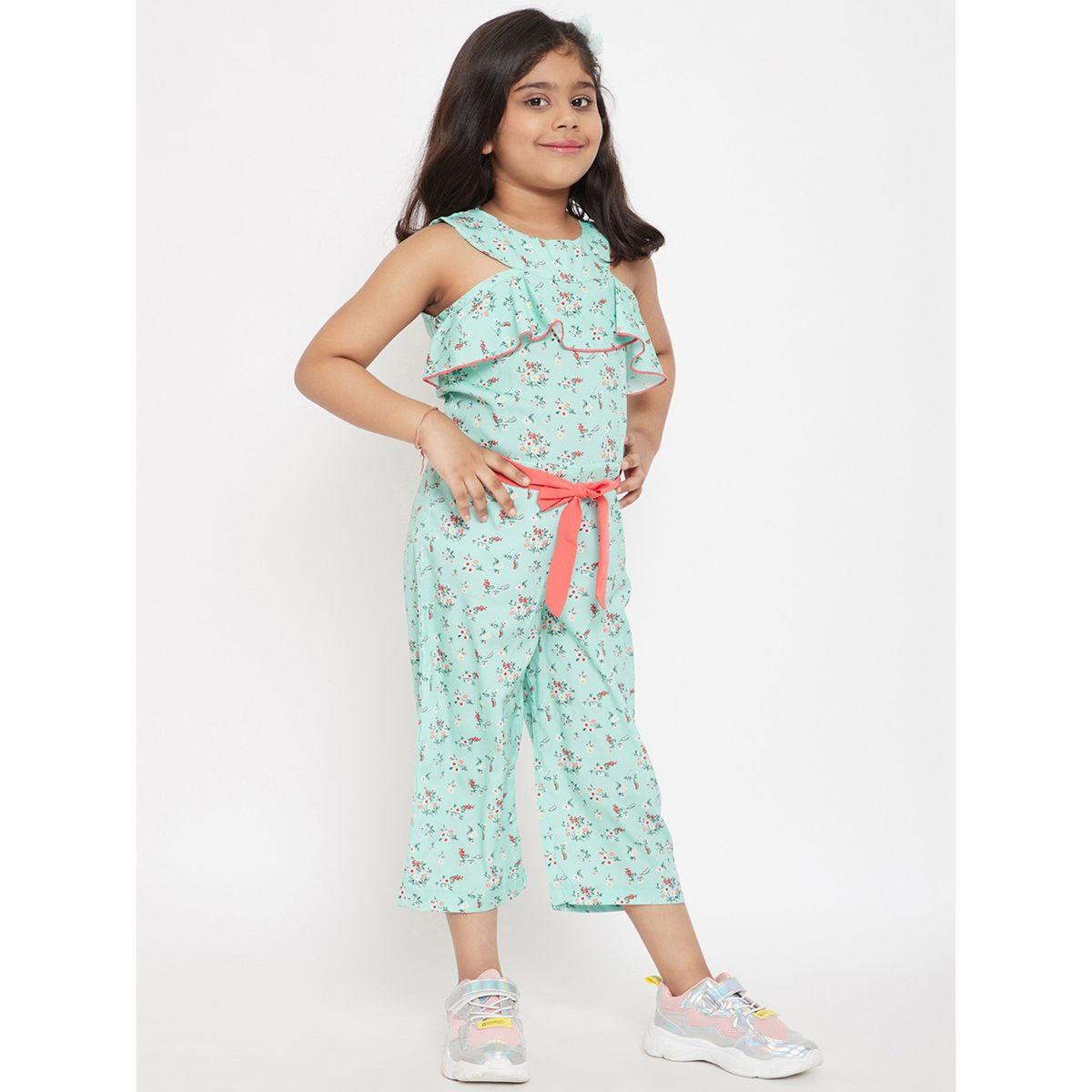 Stylo Bug X Styli Flower Print Ankle Length Jumpsuit-girls-clothing-rompers-image-4