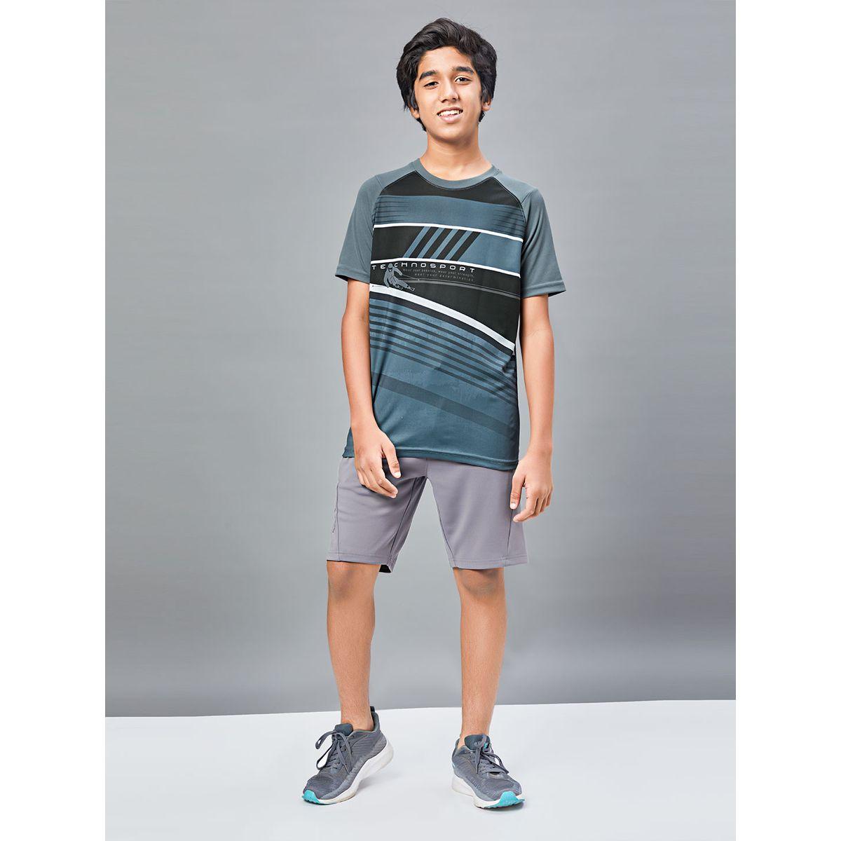 تيشيرت مطبع بقصة سليم فت تكنوسبورت × ستايلي-boys-clothing-tshirtsandpolos-image-6