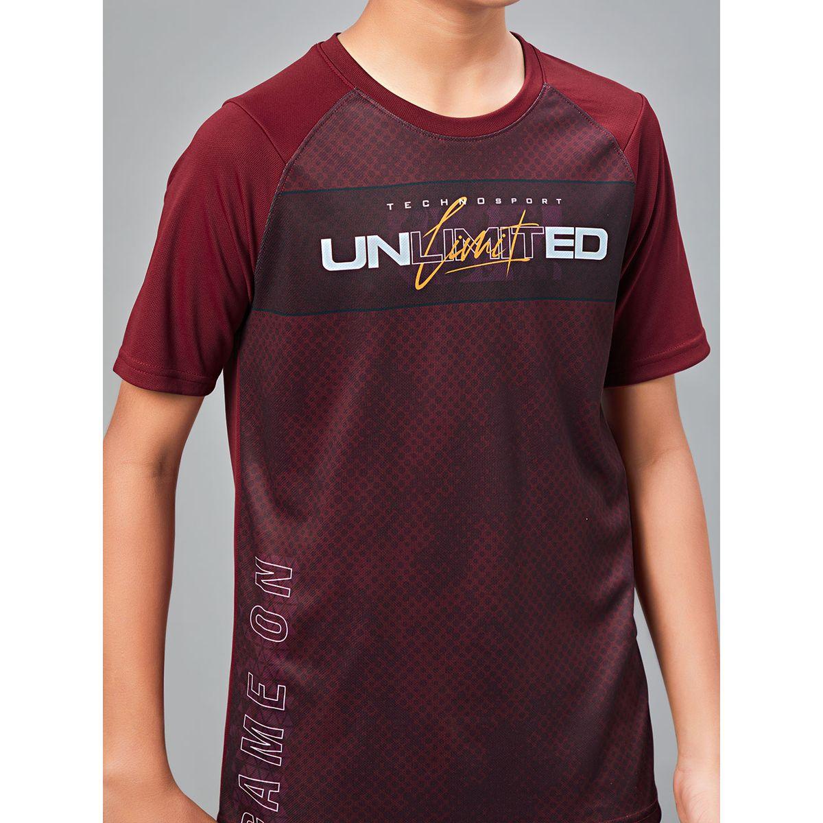 تيشيرت مطبع بقصة سليم فت تكنوسبورت × ستايلي-boys-clothing-tshirtsandpolos-image-4