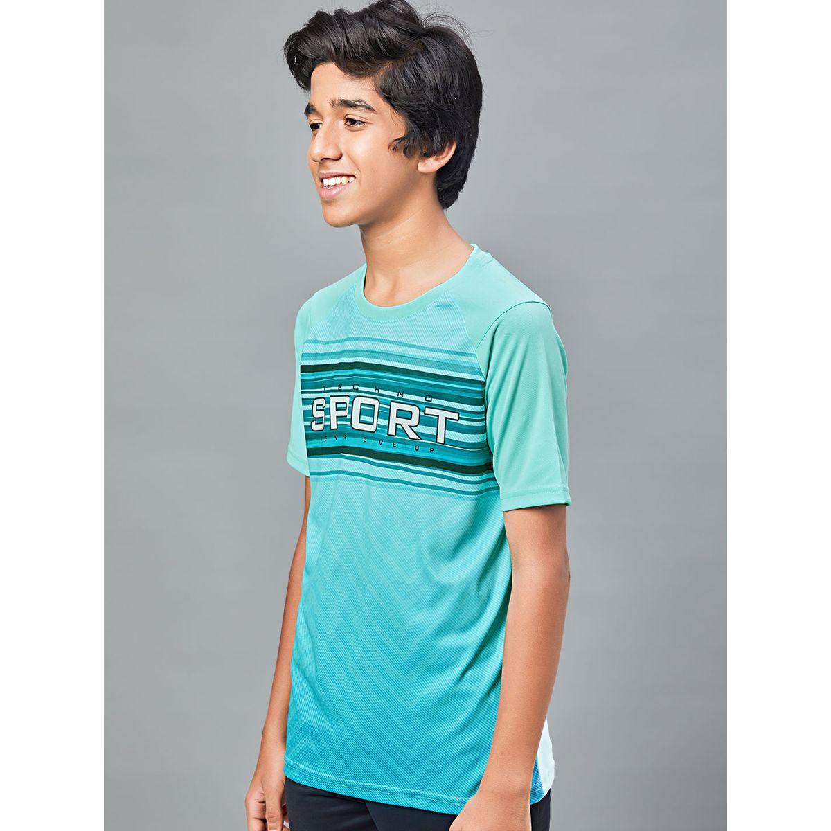 تيشيرت مطبع بقصة سليم فت تكنوسبورت × ستايلي-boys-clothing-tshirtsandpolos-image-2
