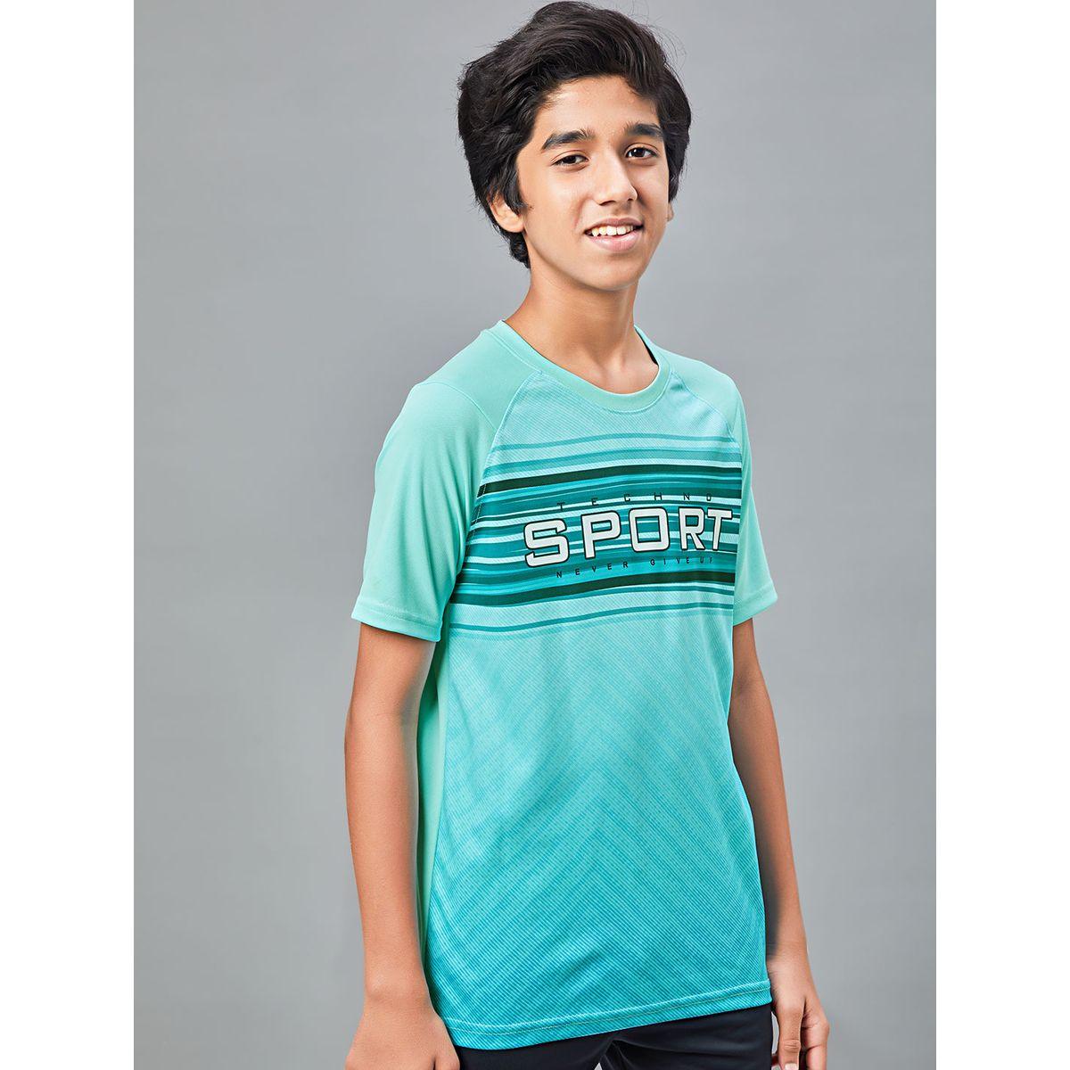 تيشيرت مطبع بقصة سليم فت تكنوسبورت × ستايلي-boys-clothing-tshirtsandpolos-image-3