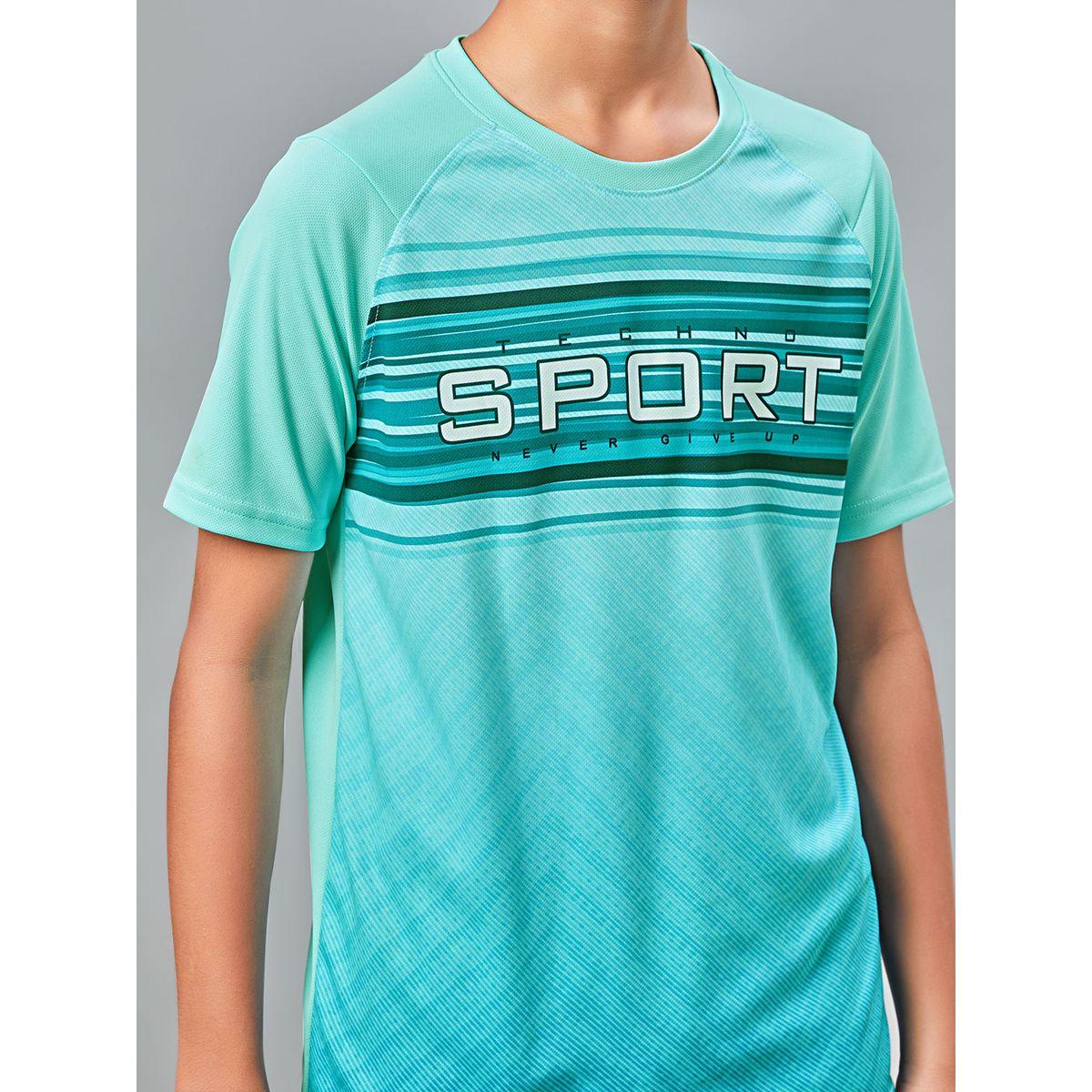 تيشيرت مطبع بقصة سليم فت تكنوسبورت × ستايلي-boys-clothing-tshirtsandpolos-image-4