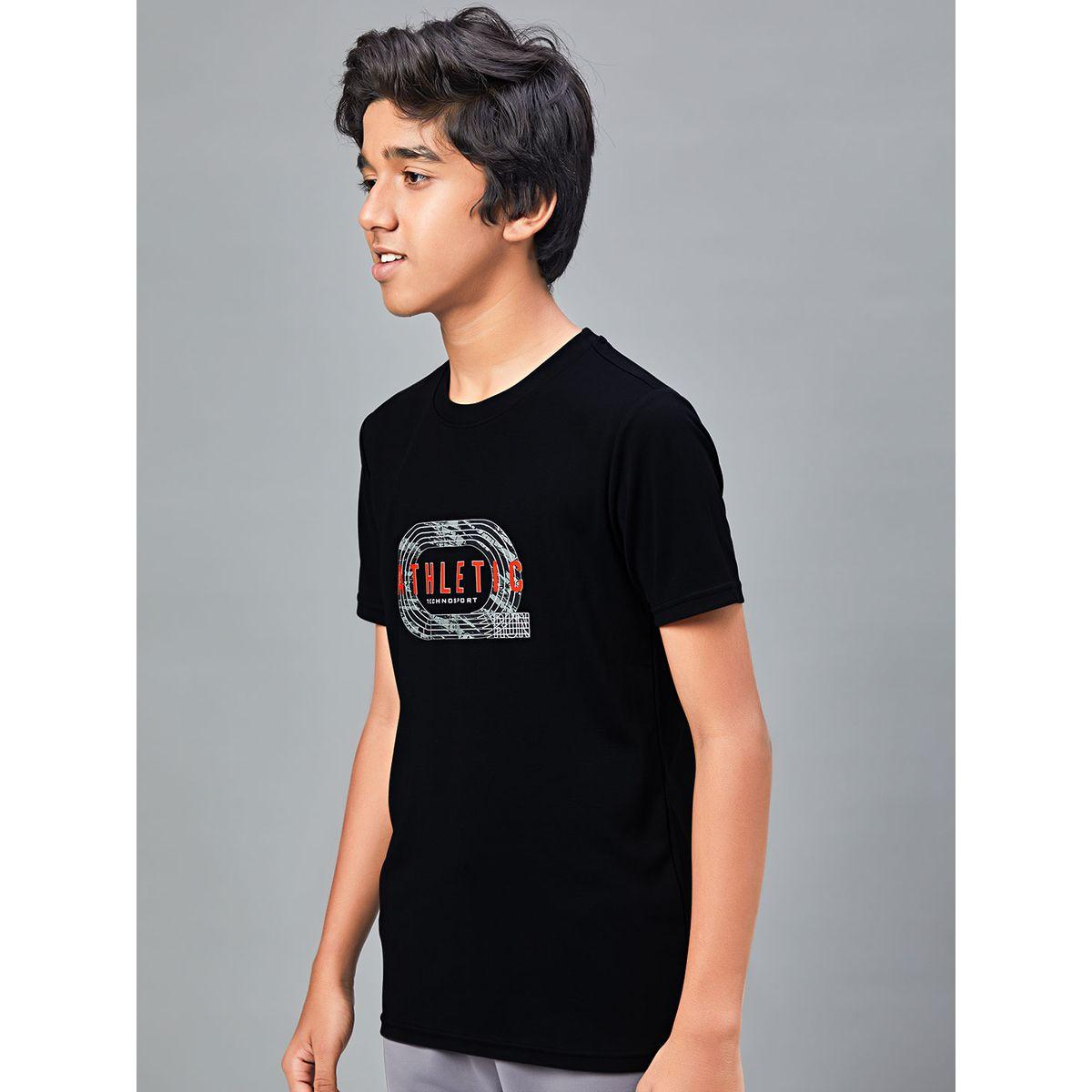 Technosport X Styli  Printed Slim Fit Round Neck T-shirt with Technocool+-boys-clothing-tshirtsandpolos-image-2