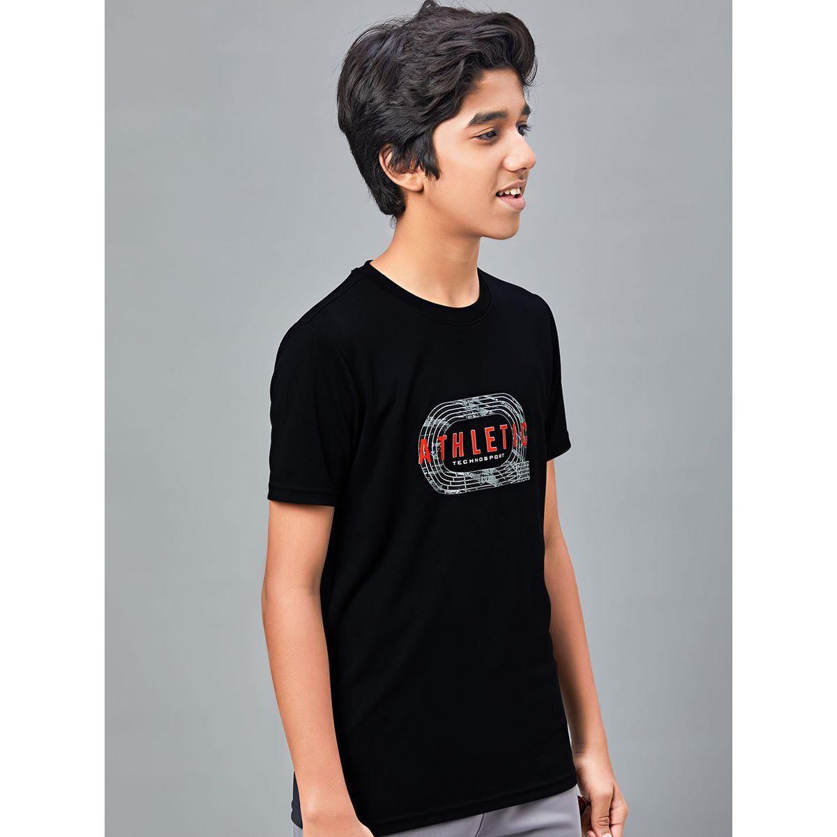 Technosport X Styli  Printed Slim Fit Round Neck T-shirt with Technocool+-boys-clothing-tshirtsandpolos-image-3