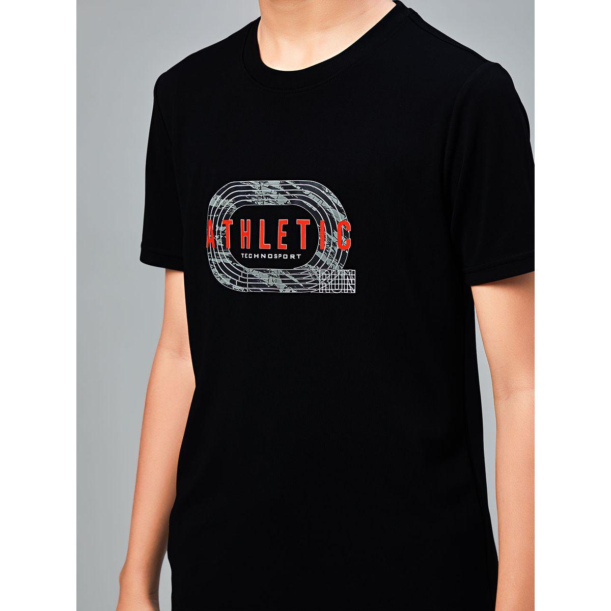 تيشيرت بياقة دائرية وقصة سليم فت تكنوسبورت × ستايلي-boys-clothing-tshirtsandpolos-image-4