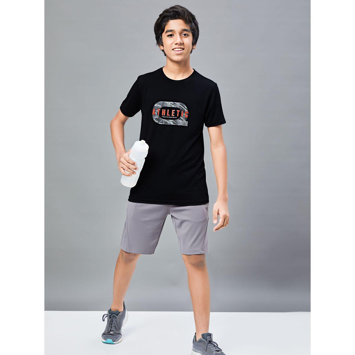 تيشيرت بياقة دائرية وقصة سليم فت تكنوسبورت × ستايلي-boys-clothing-tshirtsandpolos-image-6