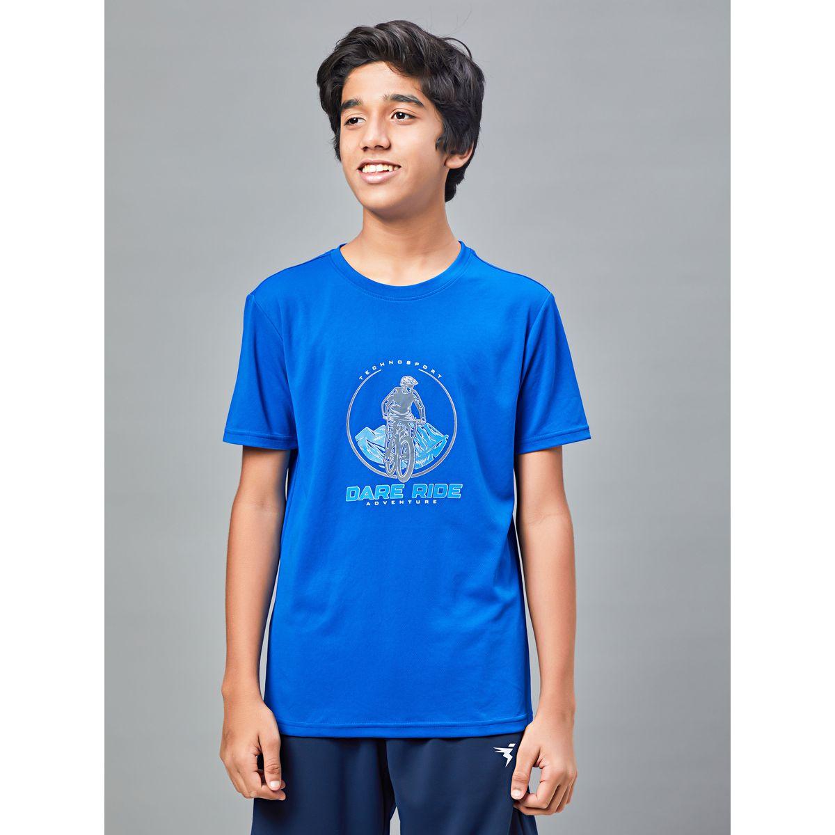 Technosport X Styli  Printed Slim Fit Round Neck T-shirt with Technocool+-boys-clothing-tshirtsandpolos-image-1