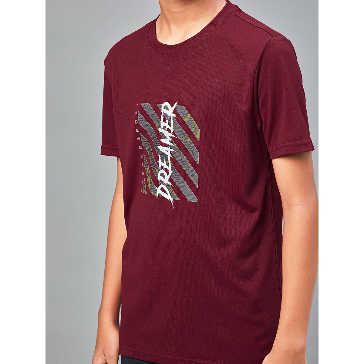 تيشيرت بياقة دائرية وقصة سليم فت تكنوسبورت × ستايلي-boys-clothing-tshirtsandpolos-image-5