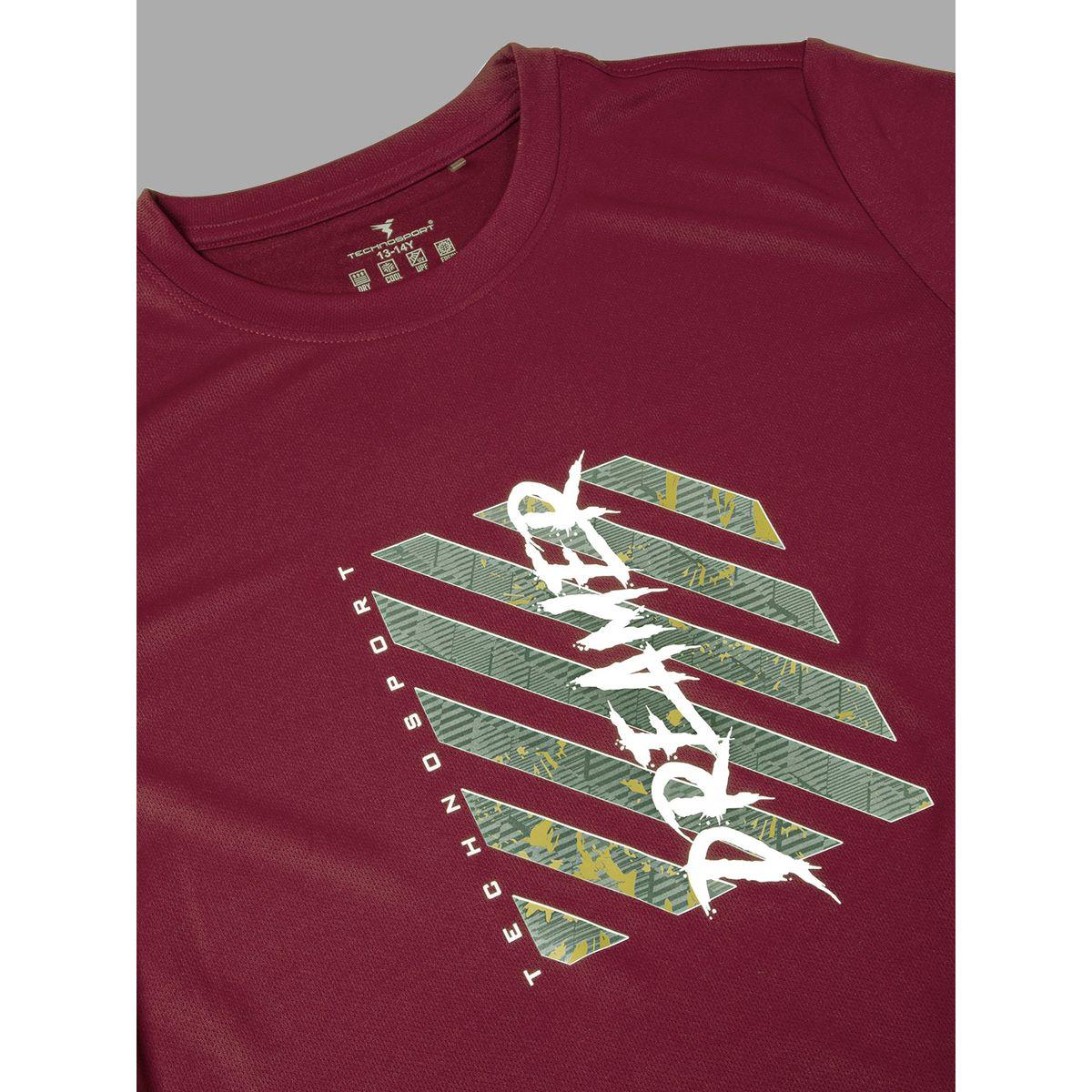 تيشيرت بياقة دائرية وقصة سليم فت تكنوسبورت × ستايلي-boys-clothing-tshirtsandpolos-image-7