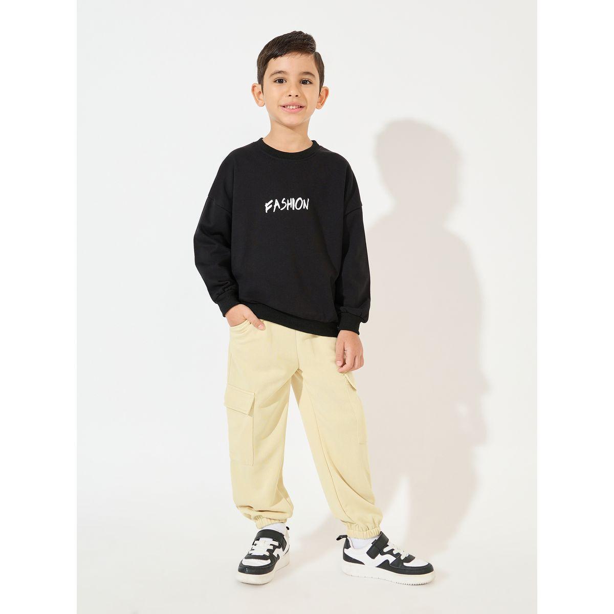 جوغر كارجو مزين بشارة مع حواف باساور-boys-clothing-bottoms-joggersandtrackpants-image-2