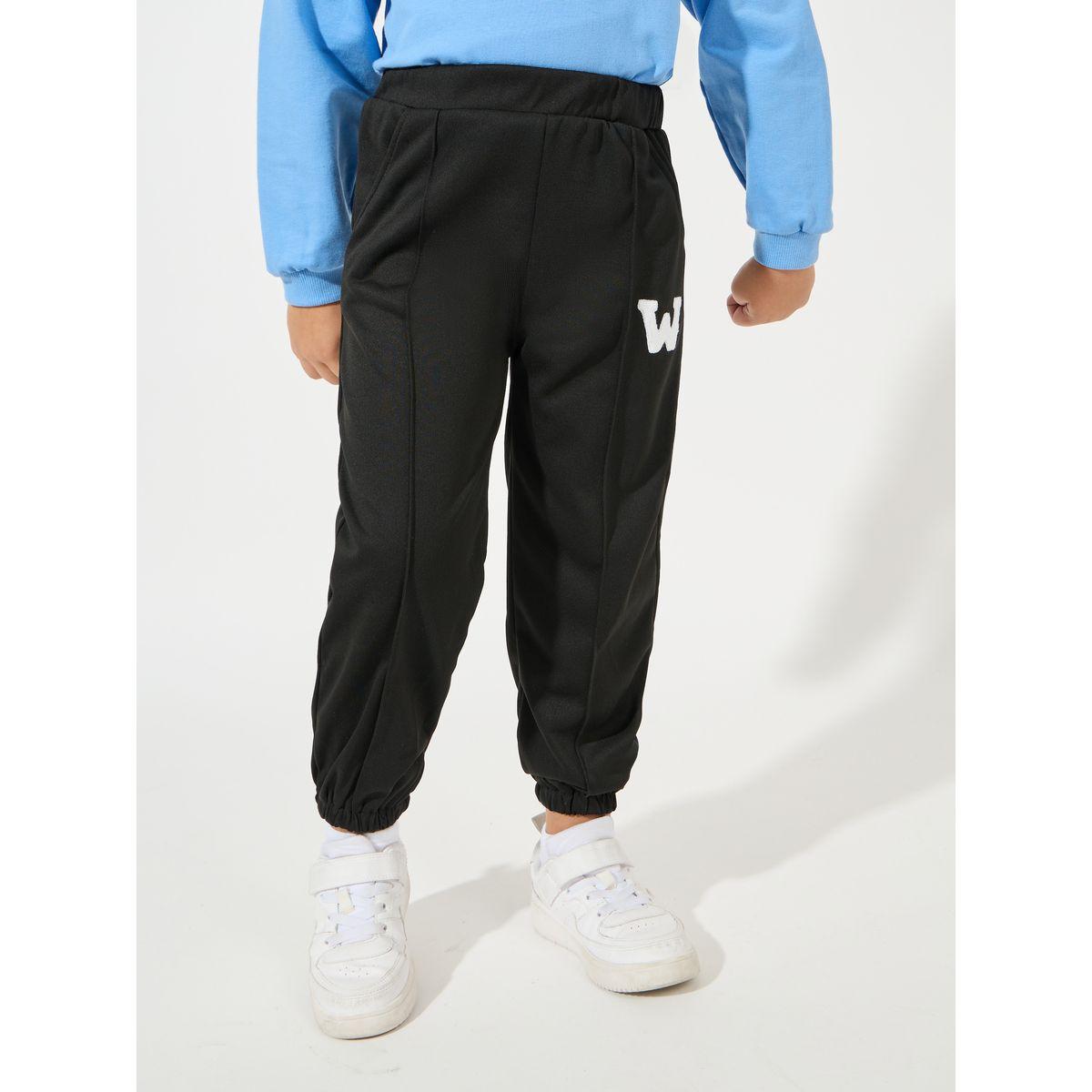 Styli Letter Applique Lightweight Joggers-boys-clothing-bottoms-joggersandtrackpants-image-1