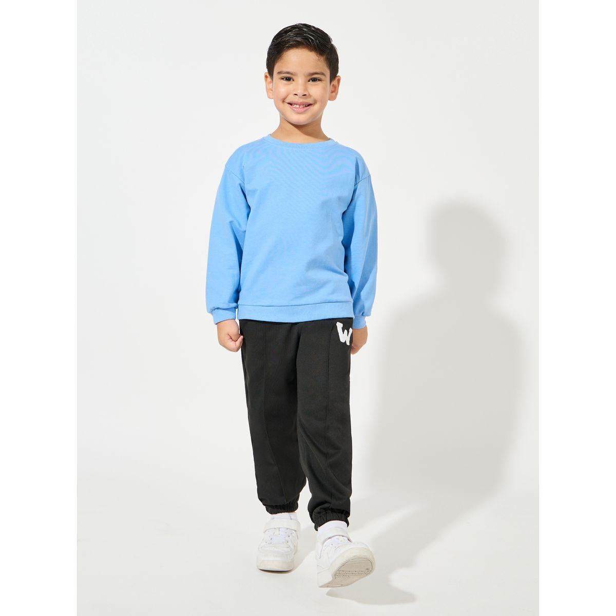 Styli Letter Applique Lightweight Joggers-boys-clothing-bottoms-joggersandtrackpants-image-2