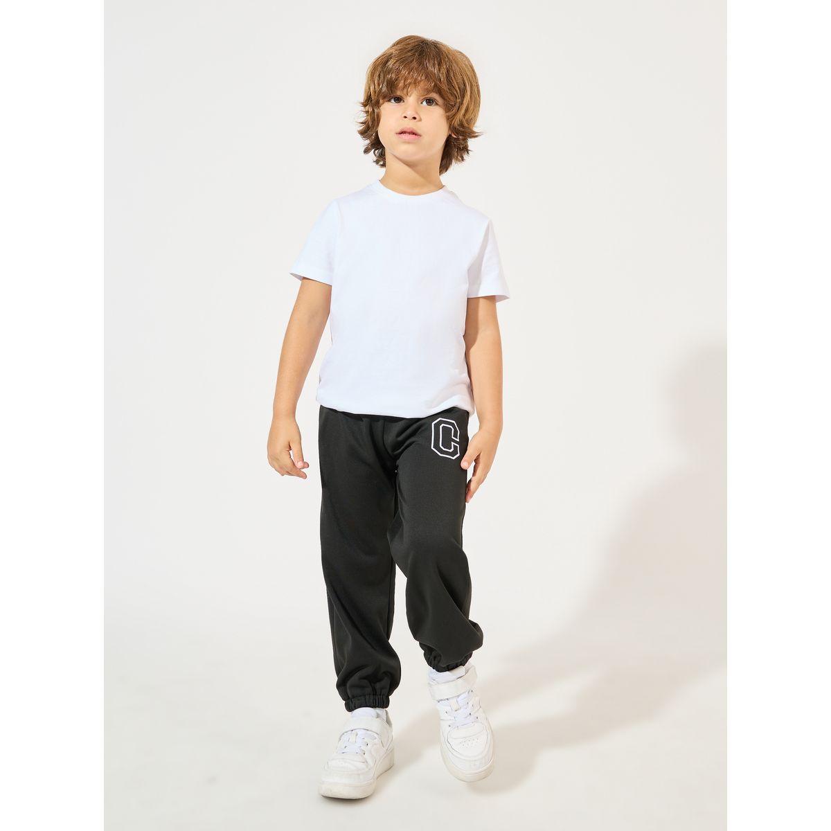 Styli Letter Embroidery Slant Pocket Lightweight Joggers-boys-clothing-bottoms-joggersandtrackpants-image-2