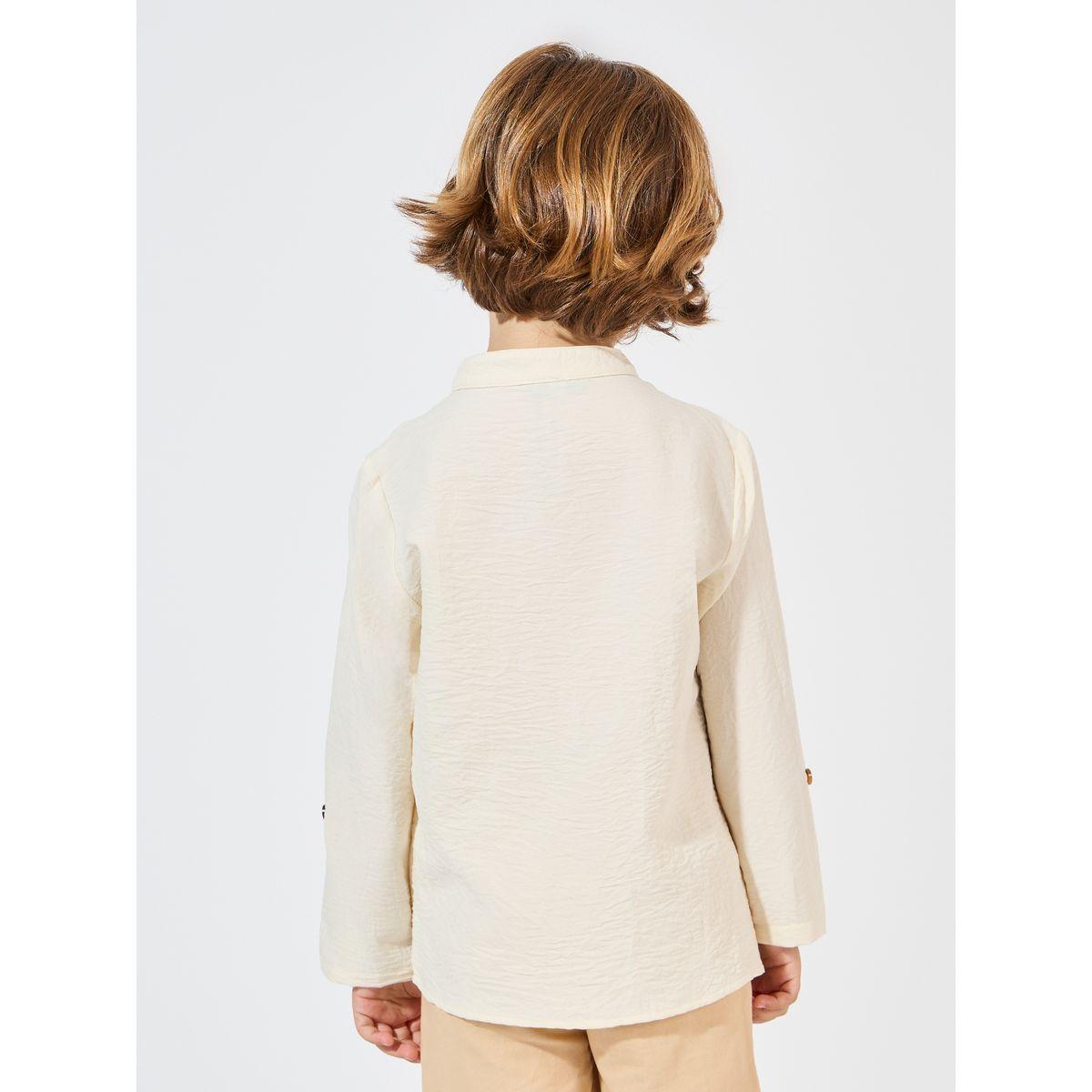 Styli Solid Pocket Front Buttoned Shirt-boys-clothing-shirts-image-4