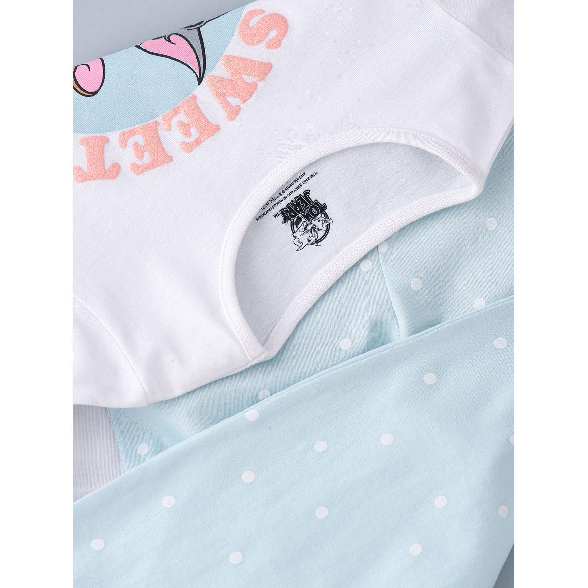 طقم من بنطال بيجاما مع تيشيرت بطبعة توم وجيري أوربان هُول × ستايلي-girls-clothing-nightwear-image-4