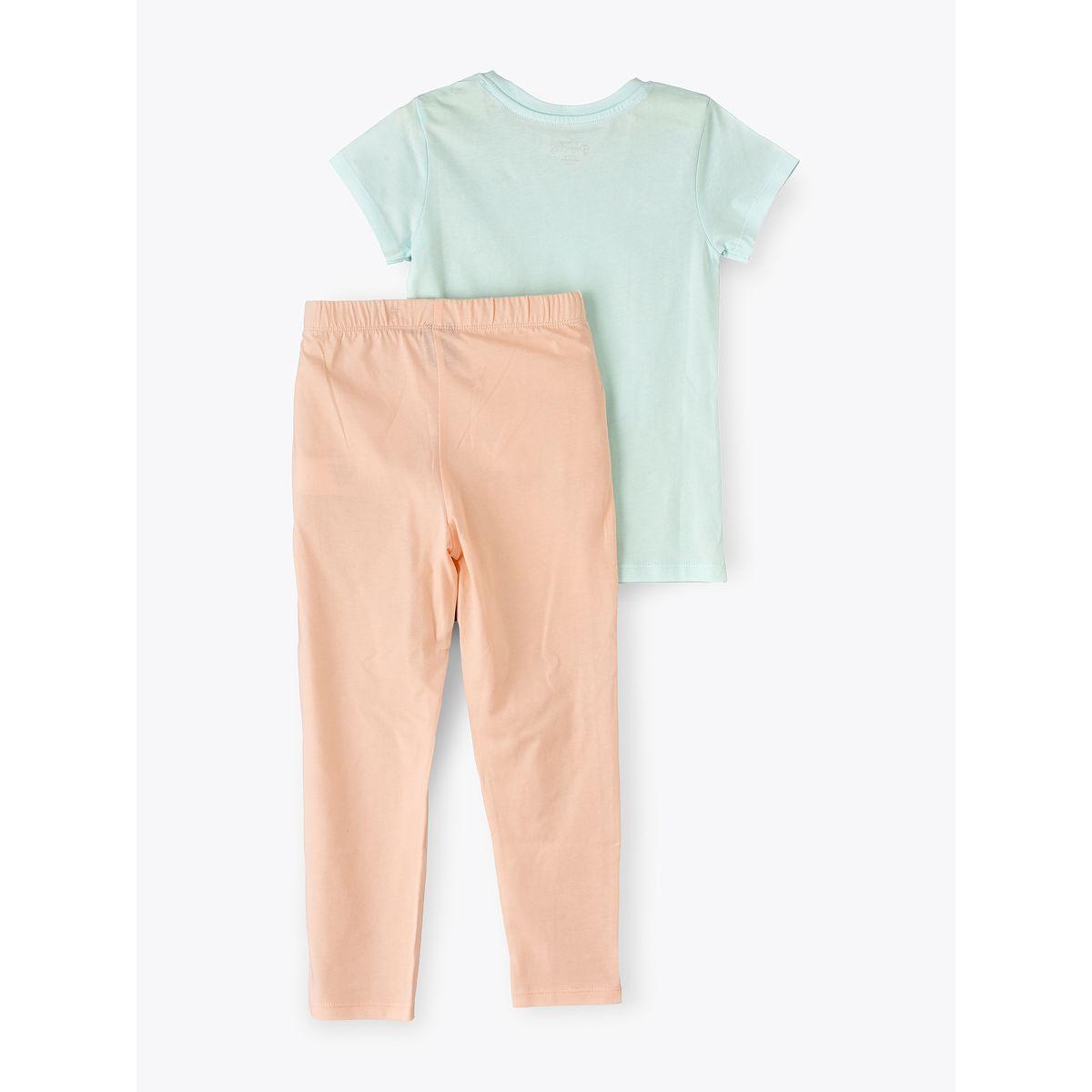 URBAN HAUL X Styli  Disney Princess Jasmine Graphic T-Shirt & Pyjama Set-girls-clothing-nightwear-image-3