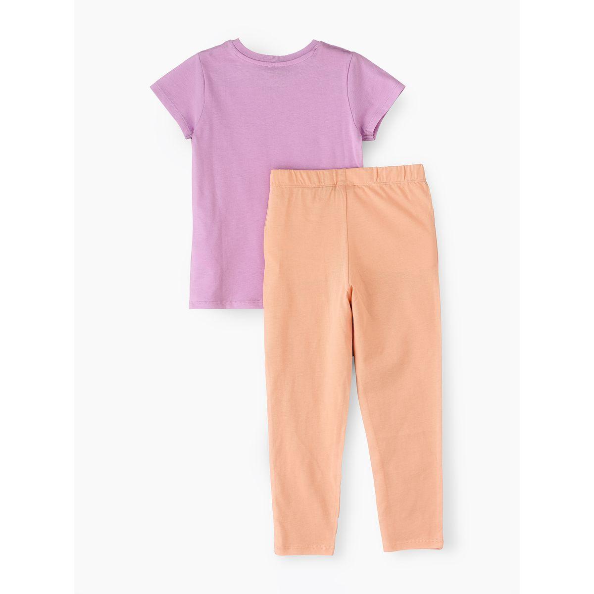 طقم من بنطال بيجاما مع تيشيرت بطبعة جرافيك أوربان هُول × ستايلي-girls-clothing-nightwear-image-3