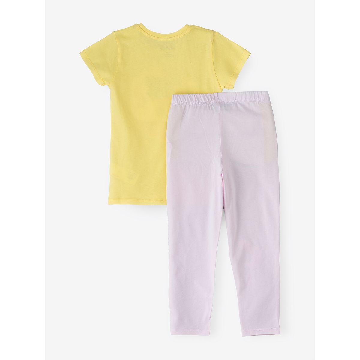 طقم من بنطال بيجاما مع تيشيرت بطبعة جرافيك أوربان هُول × ستايلي-girls-clothing-nightwear-image-3