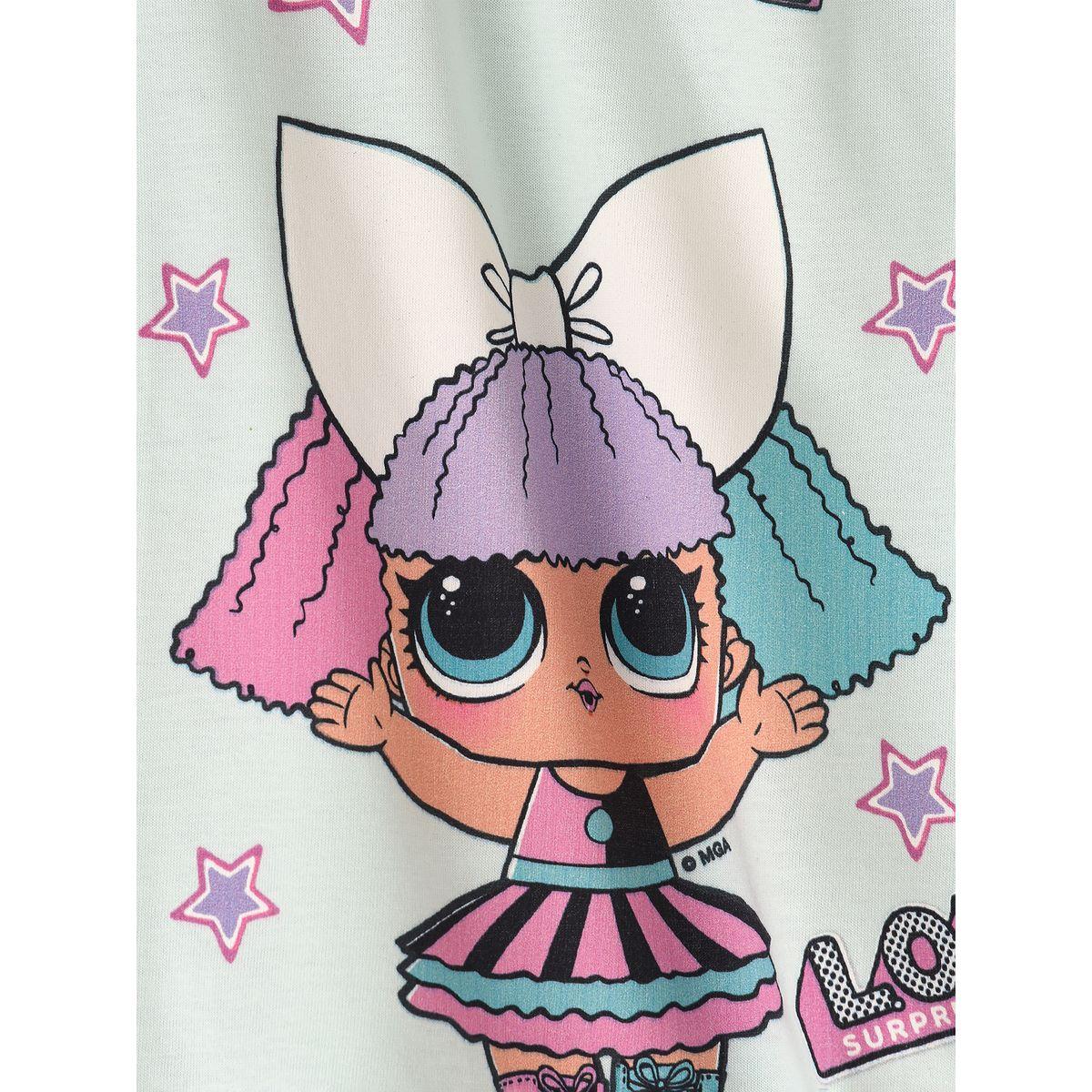 URBAN HAUL X Styli  LOL Surprise Print T-Shirt & Pyjama Set-girls-clothing-nightwear-image-2