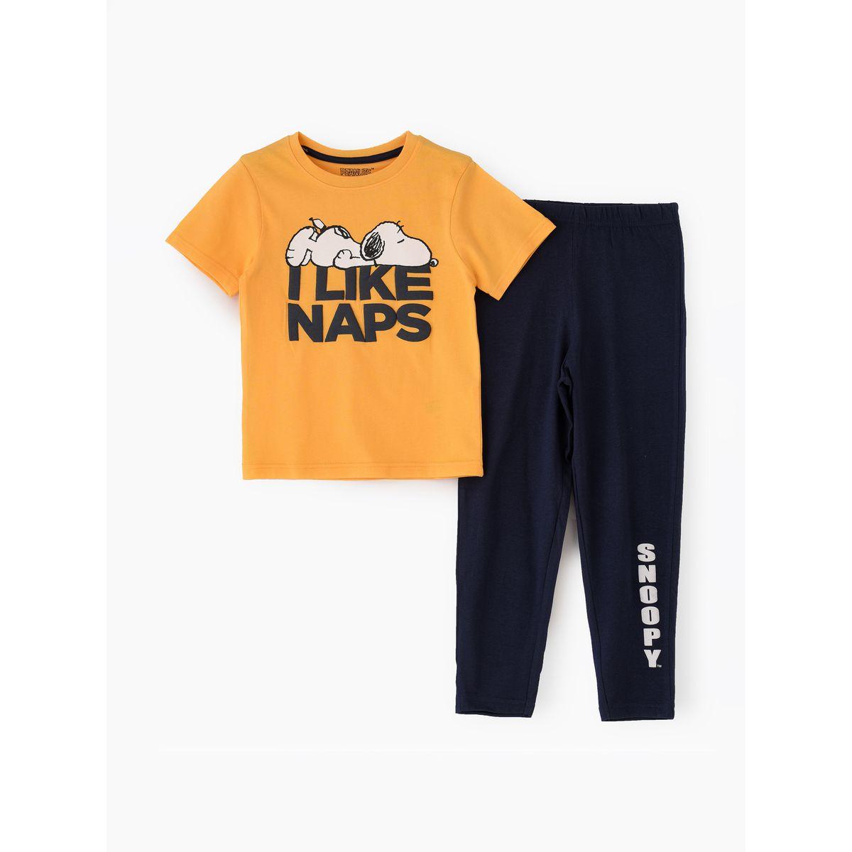 طقم من بنطال بيجاما مع تيشيرت بطبعة جرافيك أوربان هُول × ستايلي-boys-clothing-nightwear-image-1