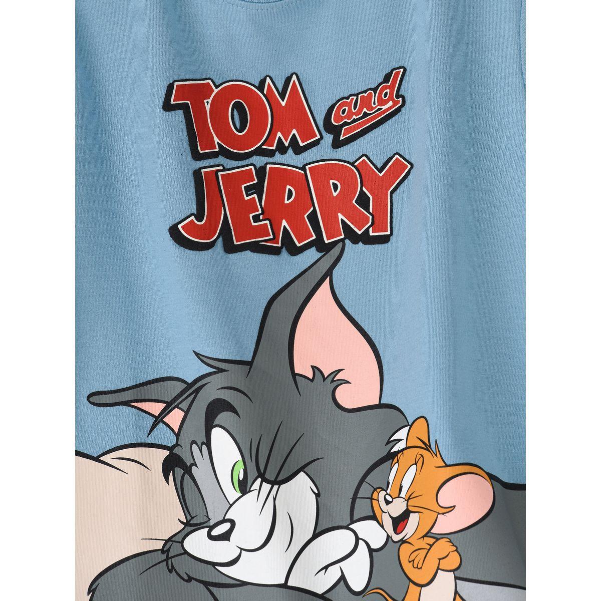 URBAN HAUL X Styli  Tom & Jerry Graphic T-Shirt & Pyjama Set-boys-clothing-nightwear-image-2