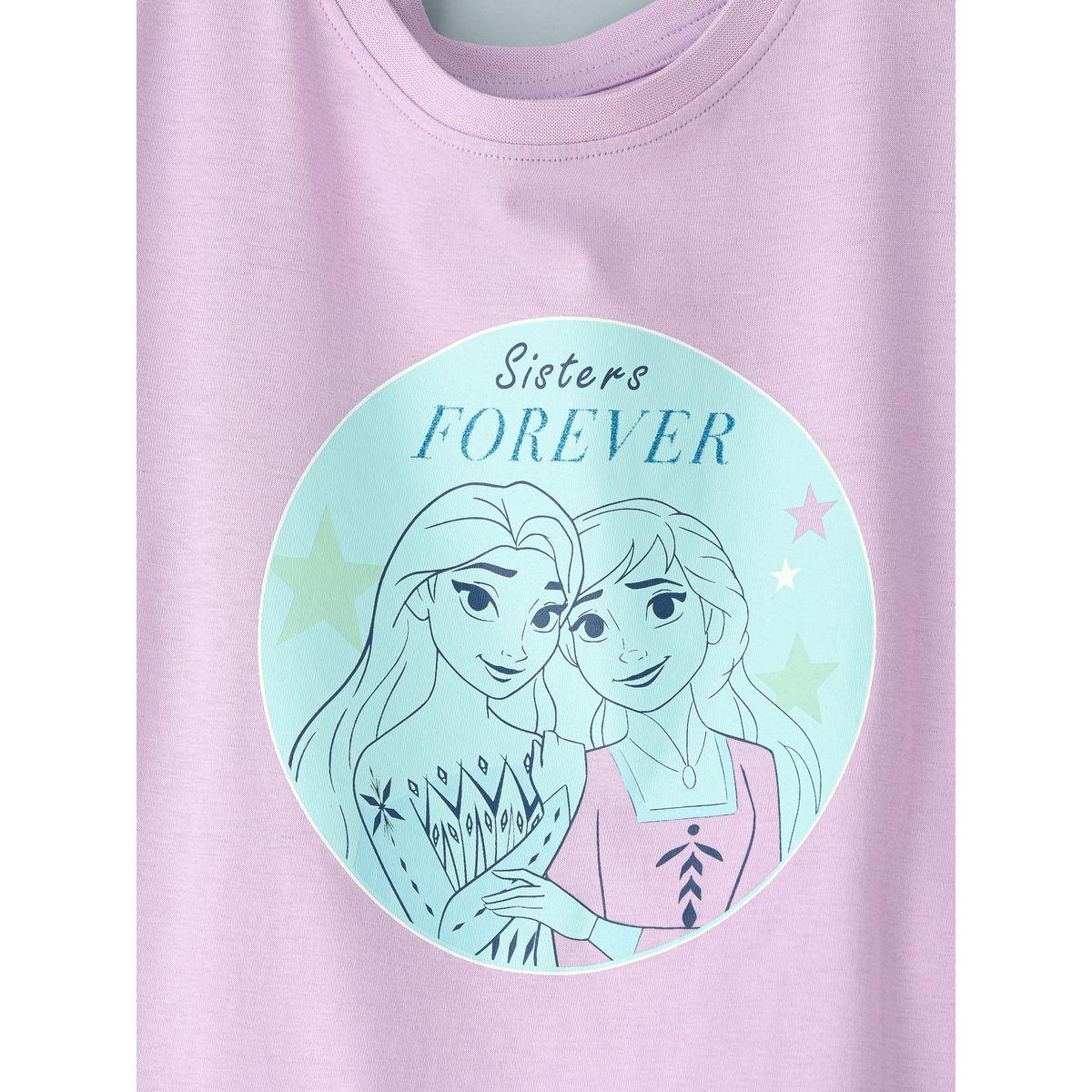 URBAN HAUL X Styli  Disney Frozen Graphic T-Shirt & Pyjama Set-girls-clothing-nightwear-image-2