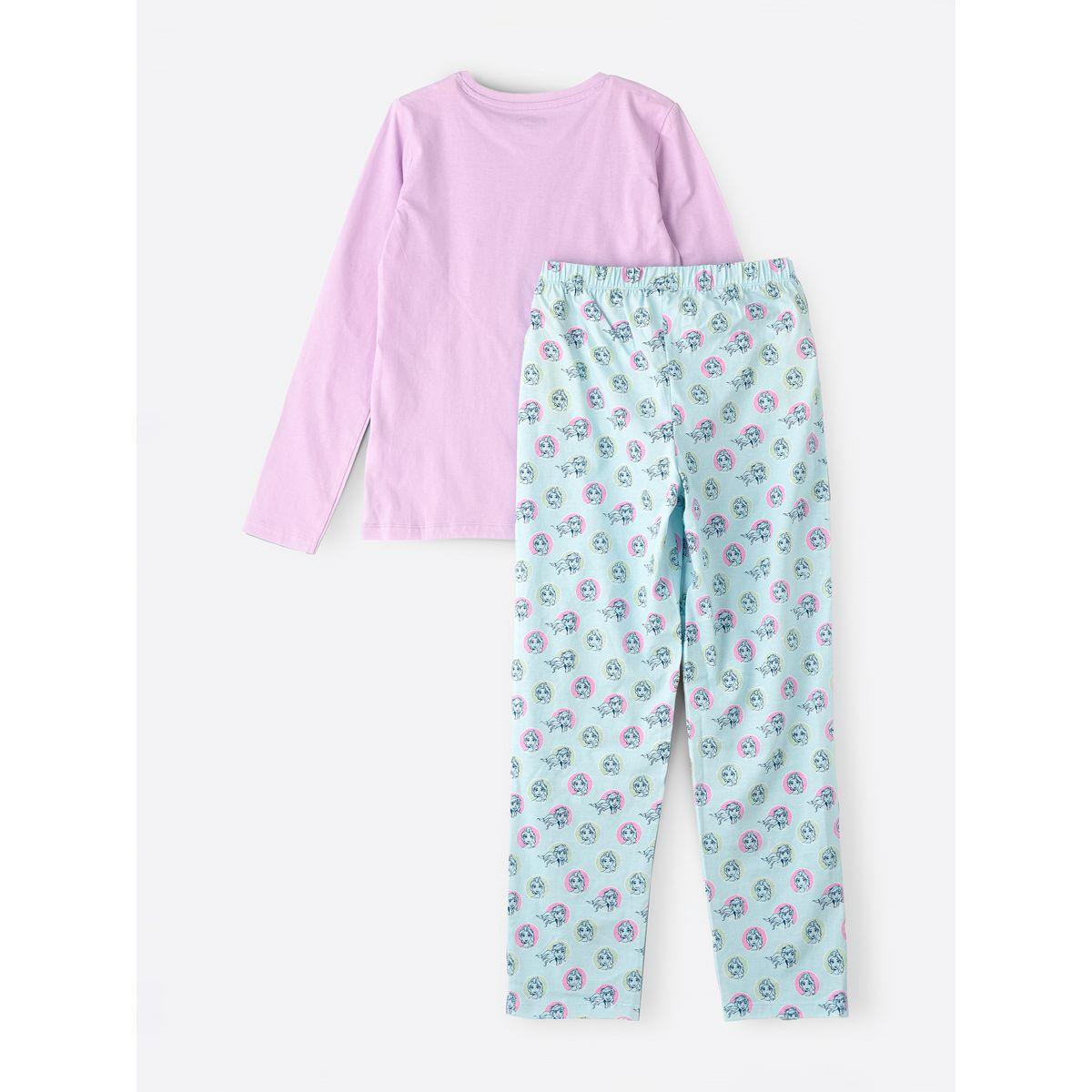 URBAN HAUL X Styli  Disney Frozen Graphic T-Shirt & Pyjama Set-girls-clothing-nightwear-image-3