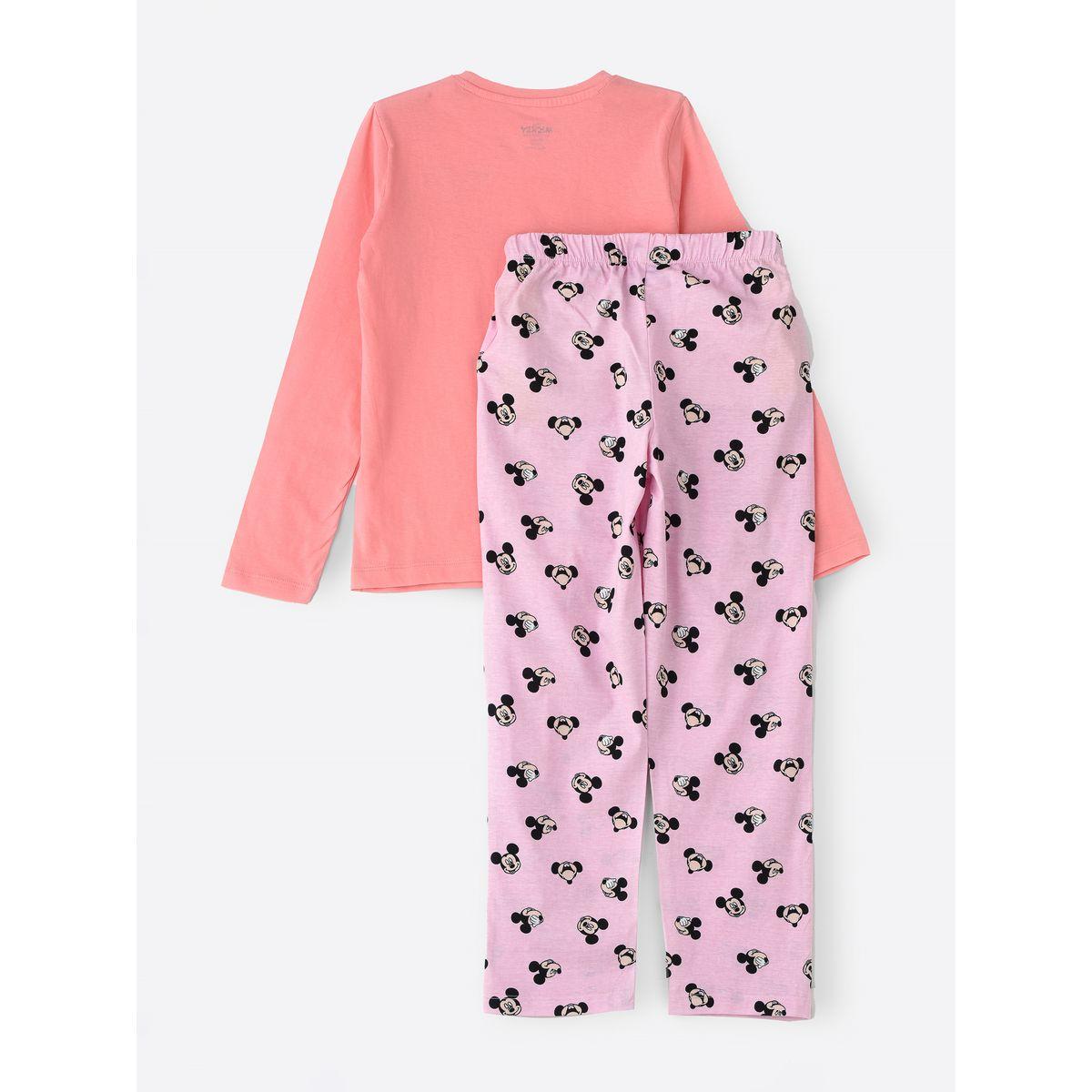 URBAN HAUL X Styli  Disney Minnie Mouse Graphic T-Shirt & Pyjama Set-girls-clothing-nightwear-image-3