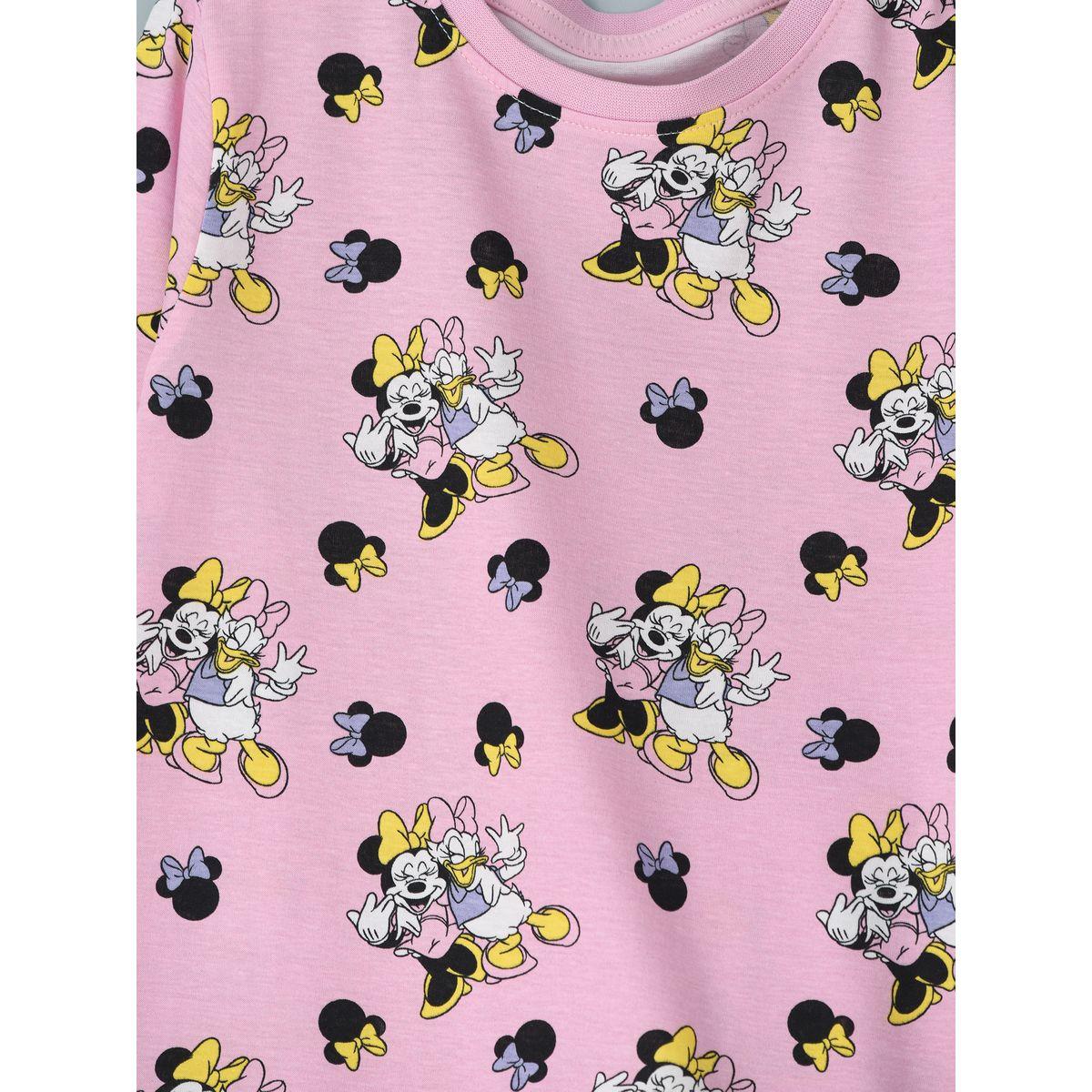 URBAN HAUL X Styli  Disney Minnie & Disney Graphic T-Shirt & Pyjama Set-girls-clothing-nightwear-image-2