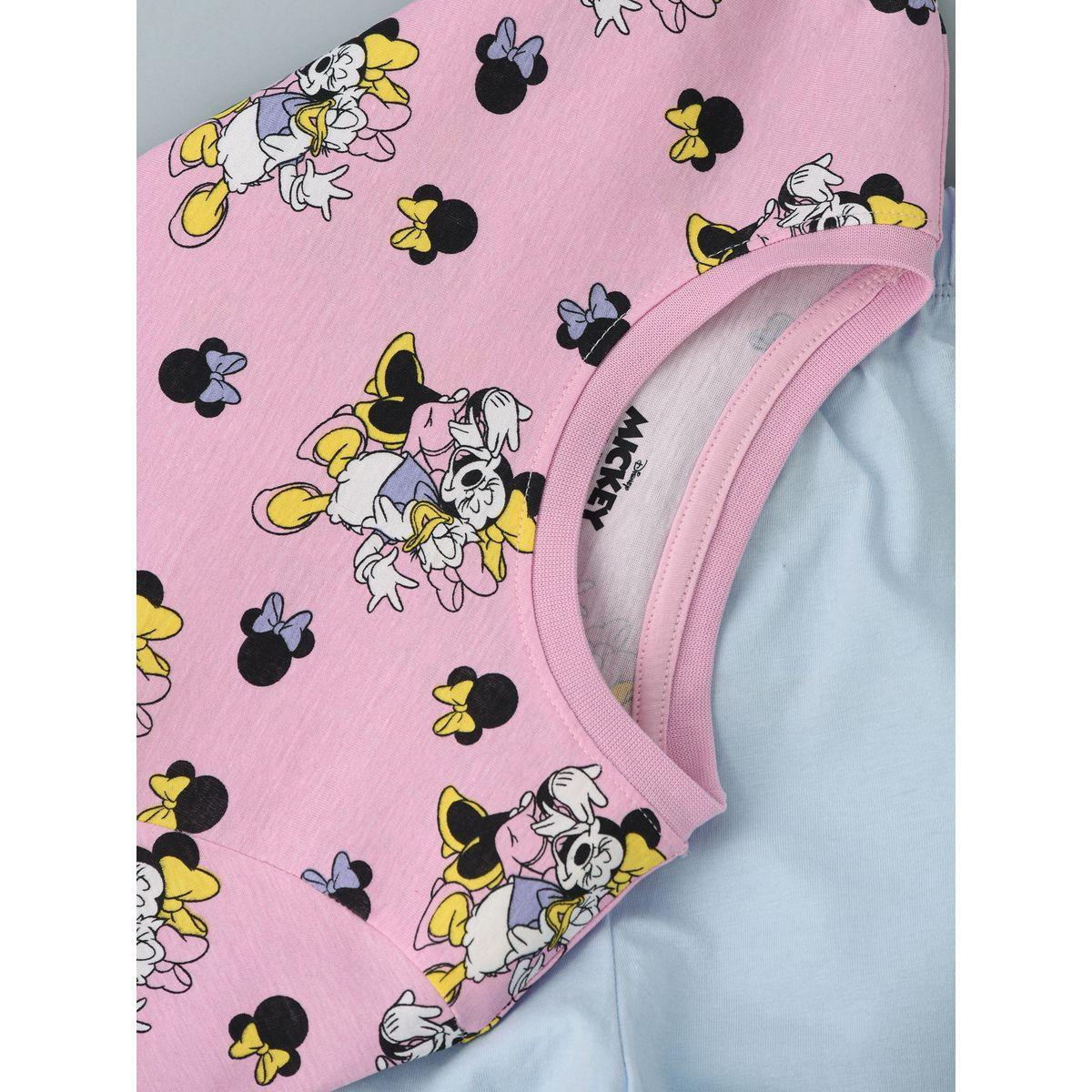 URBAN HAUL X Styli  Disney Minnie & Disney Graphic T-Shirt & Pyjama Set-girls-clothing-nightwear-image-4