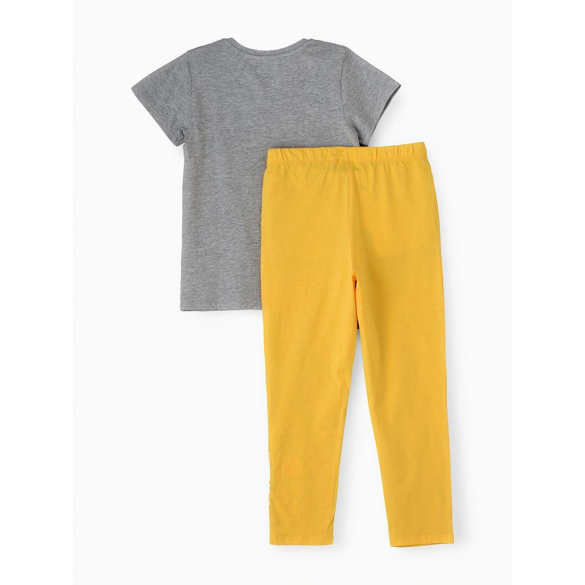 مجموعة من بنطال بيجاما مع تيشيرت بطبعة جرافيك أوربان هُول × ستايلي-girls-clothing-nightwear-image-3
