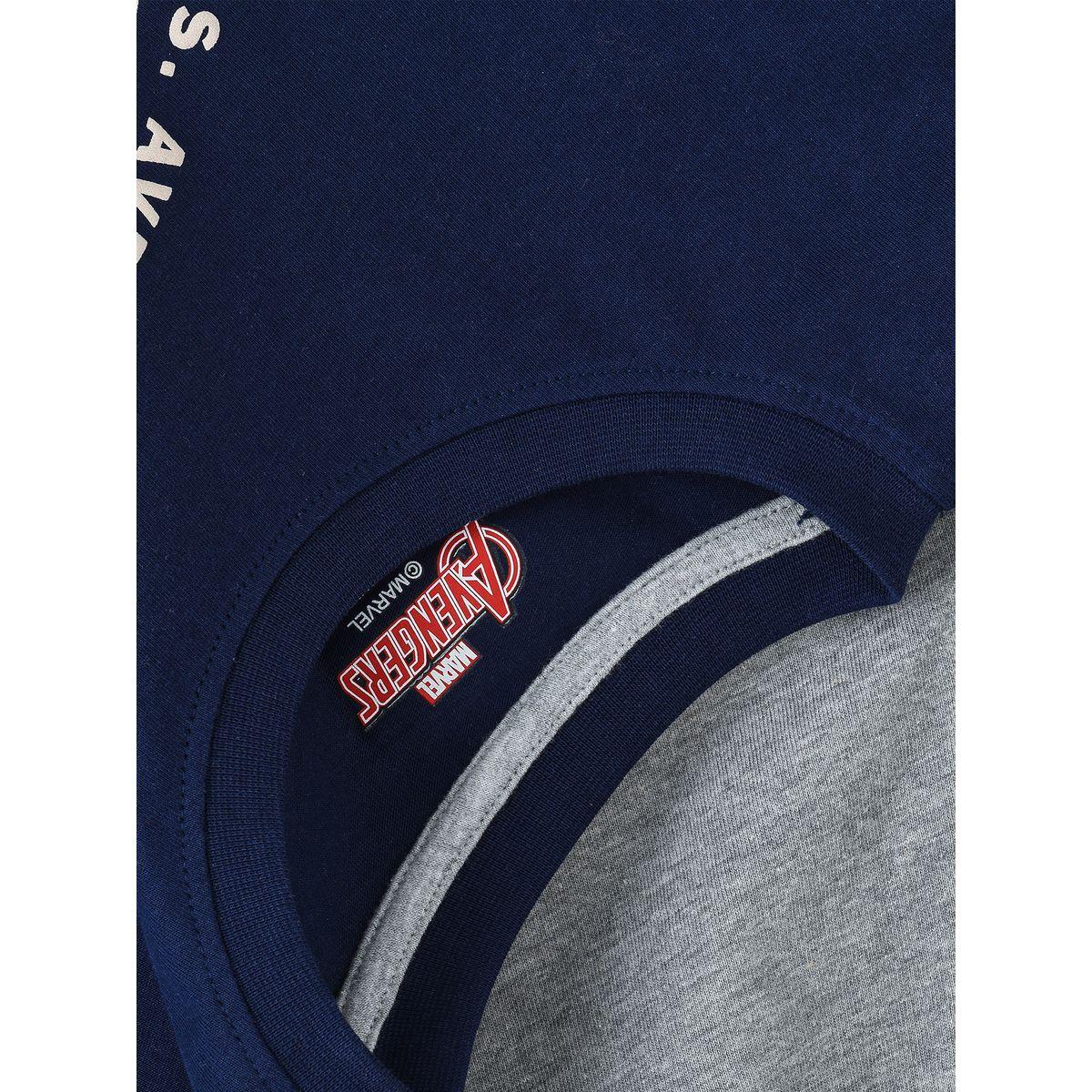 URBAN HAUL X Styli  Marvel Avengers Logo Graphic T-Shirt & Pyjama Set-boys-clothing-nightwear-image-4