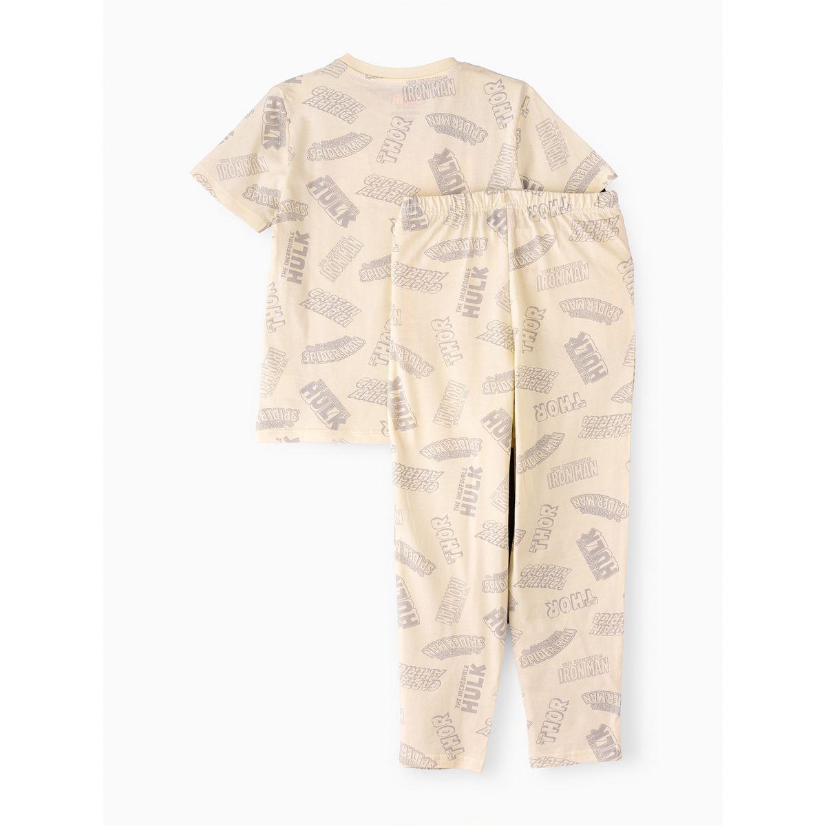 URBAN HAUL X Styli  Marvel Avengers Logo T-Shirt & Pyjama Set-boys-clothing-nightwear-image-3