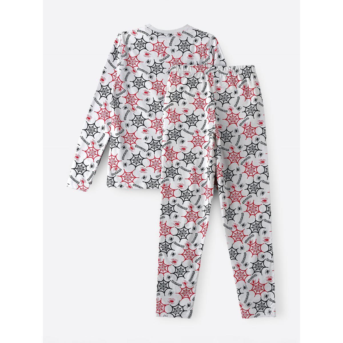 URBAN HAUL X Styli  Spider Man Web Graphic T-Shirt & Pyjama Set-boys-clothing-nightwear-image-3