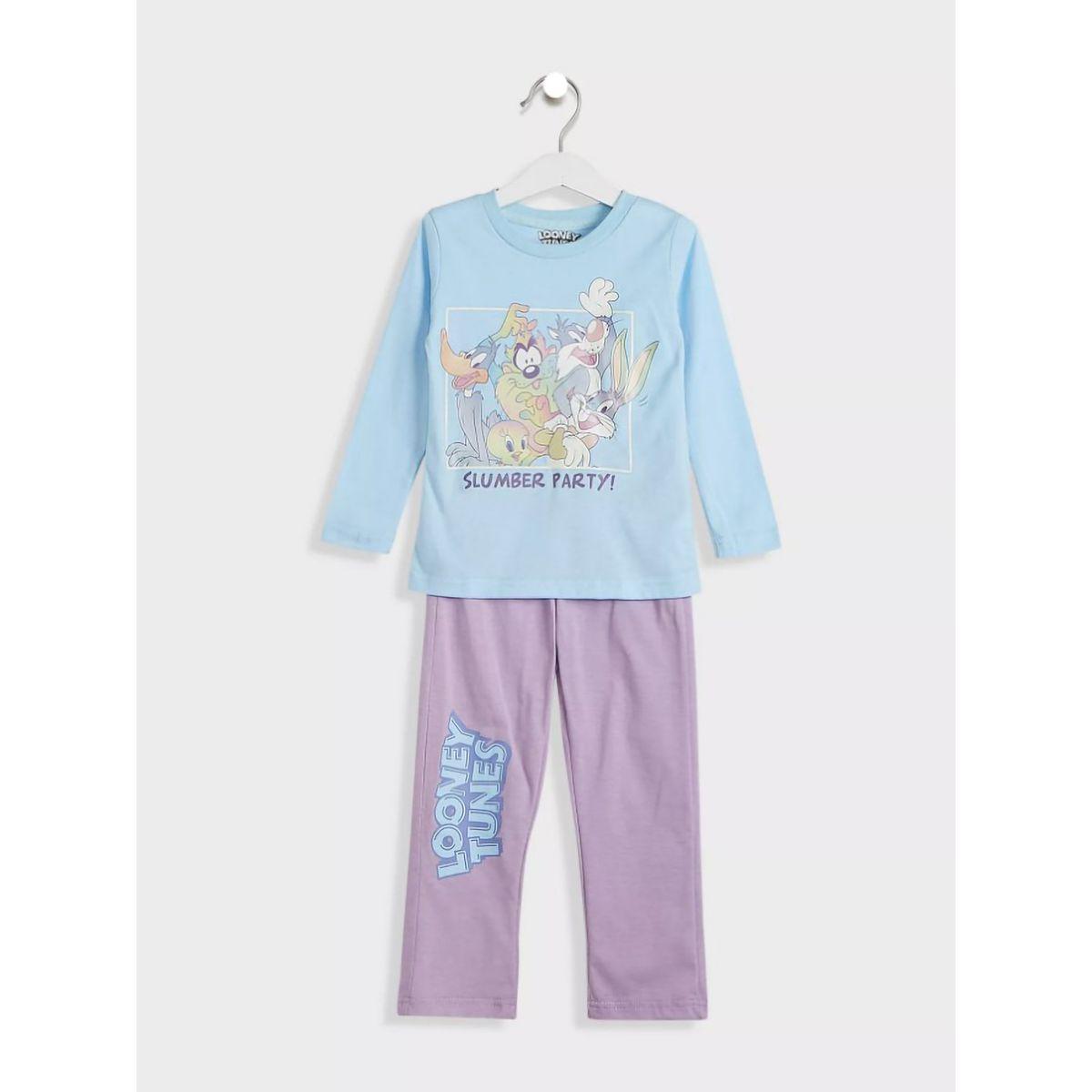 طقم من بنطال بيجاما مع تيشيرت بطبعة جرافيك أوربان هُول × ستايلي-girls-clothing-nightwear-image-1