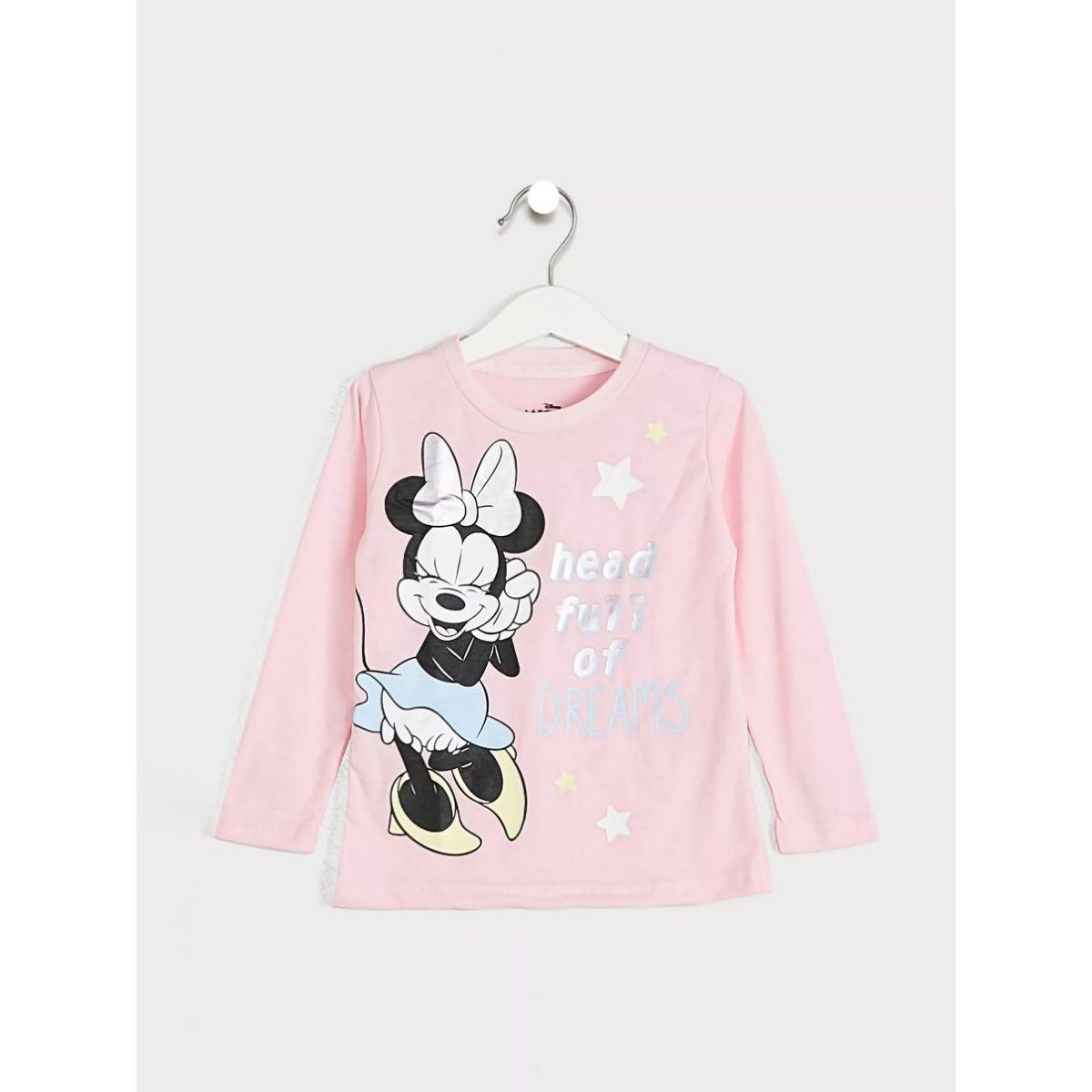 URBAN HAUL X Styli  Disney Minnie Mouse Graphic T-Shirt & Pyjama Set-girls-clothing-nightwear-image-2