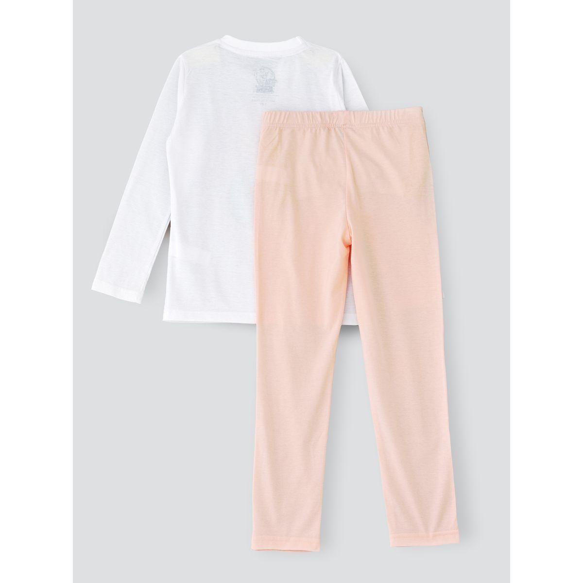 طقم من بنطال بيجاما وتيشيرت بطبعة توم آند جيري أوربان هُول × ستايلي-girls-clothing-nightwear-image-4