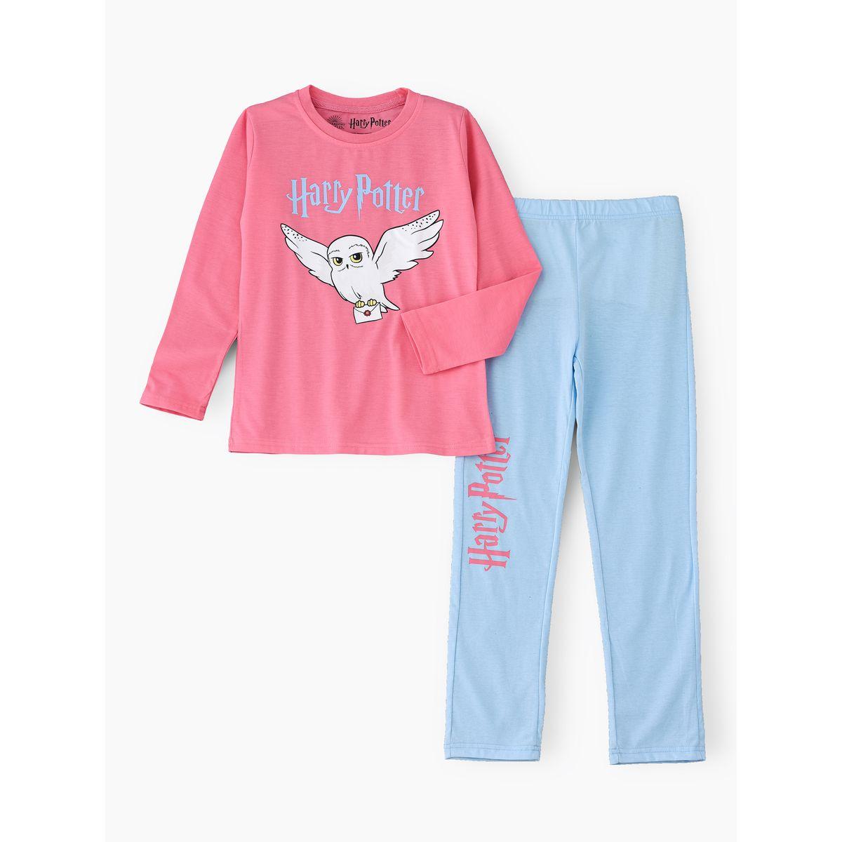 طقم من بنطال بيجاما مع تيشيرت بطبعة هاري بوتر أوربان هُول × ستايلي-girls-clothing-nightwear-image-1