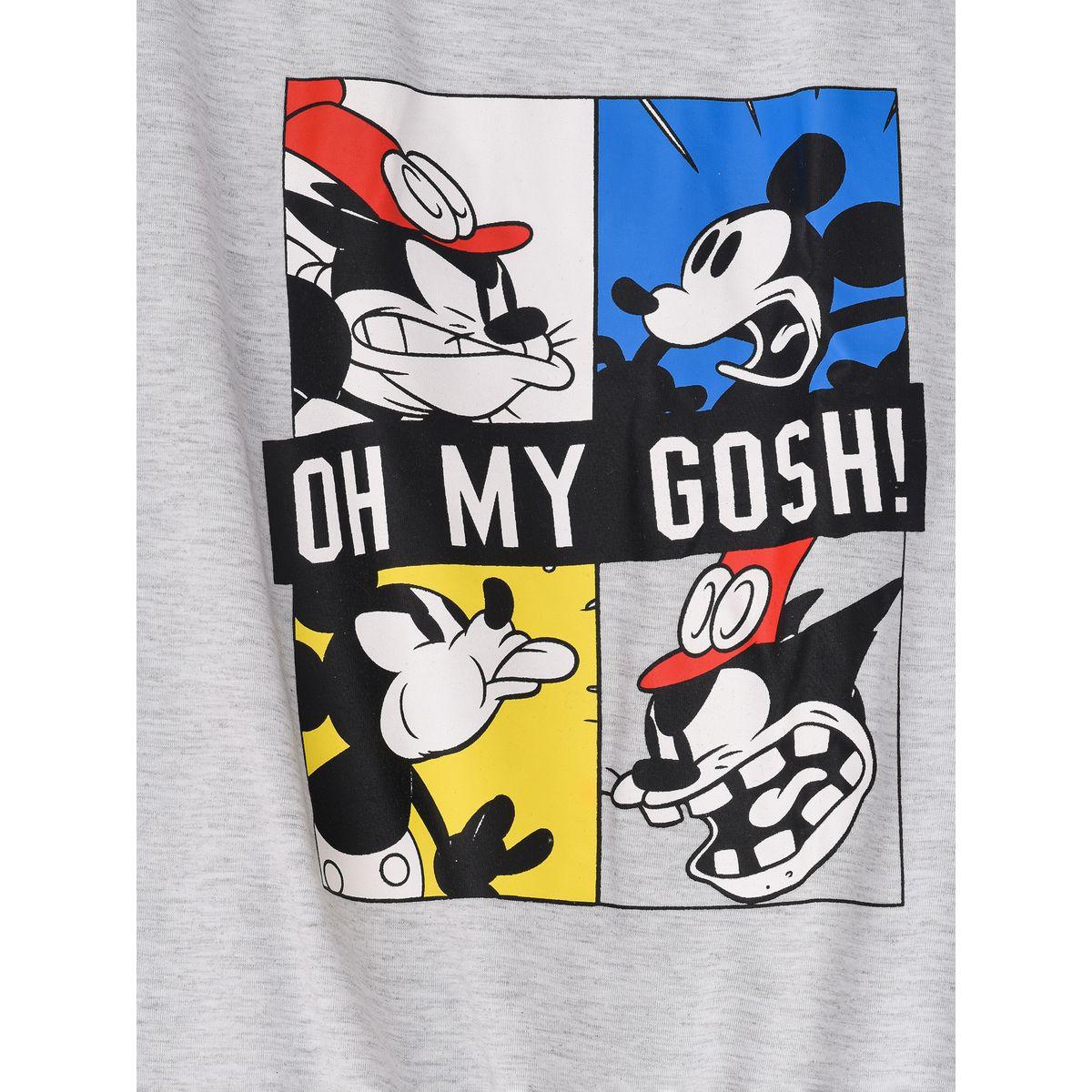 URBAN HAUL X Styli  Disney Mickey Mouse Print T-Shirt & Pyjama Set-boys-clothing-nightwear-image-2