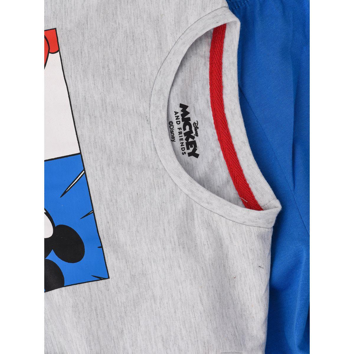 URBAN HAUL X Styli  Disney Mickey Mouse Print T-Shirt & Pyjama Set-boys-clothing-nightwear-image-3