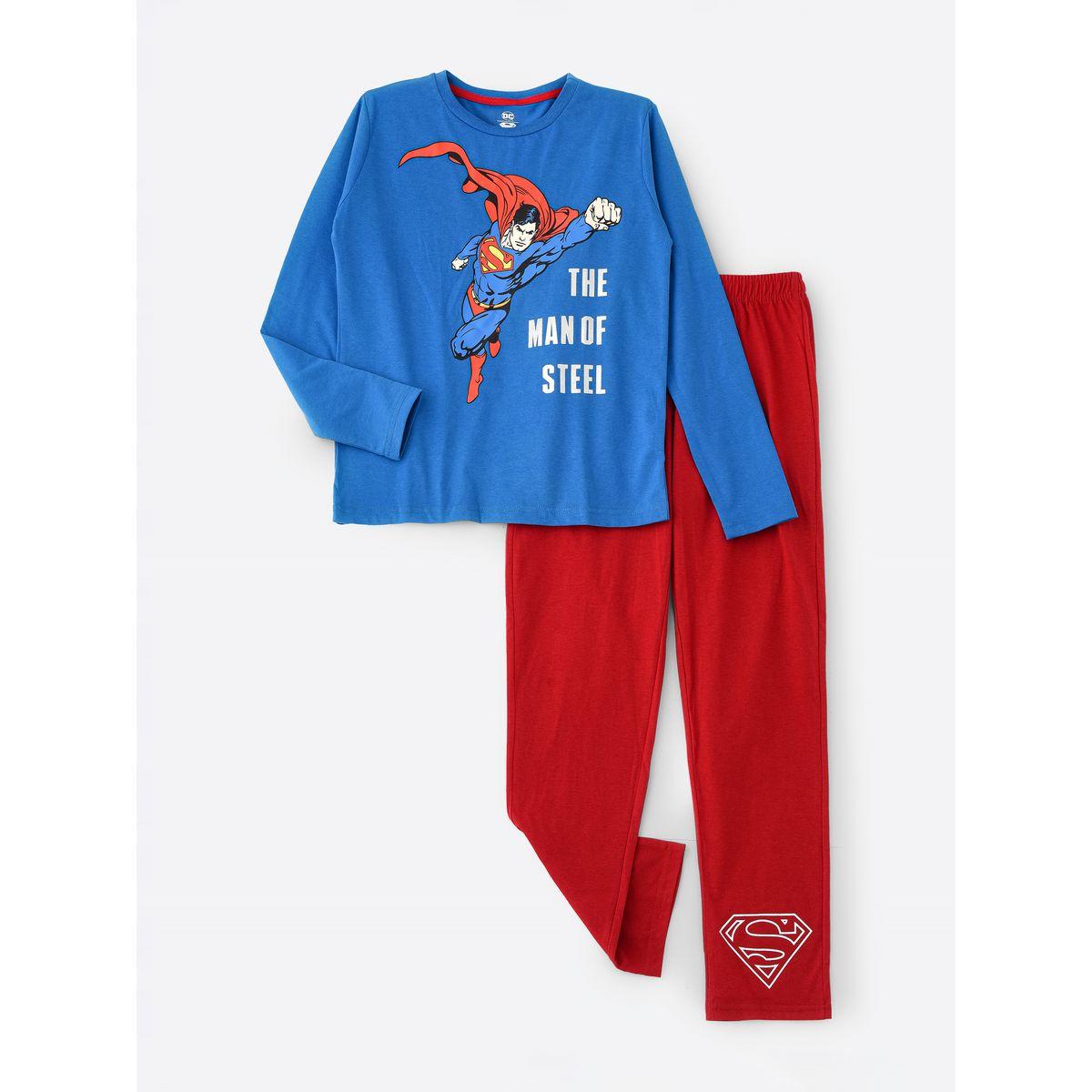 URBAN HAUL X Styli  Superman Graphic T-Shirt & Pyjama Set-boys-clothing-nightwear-image-1