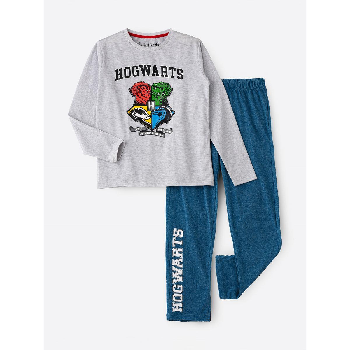 URBAN HAUL X Styli  Hogwarts Graphic T-Shirt & Pyjama Set-boys-clothing-nightwear-image-1