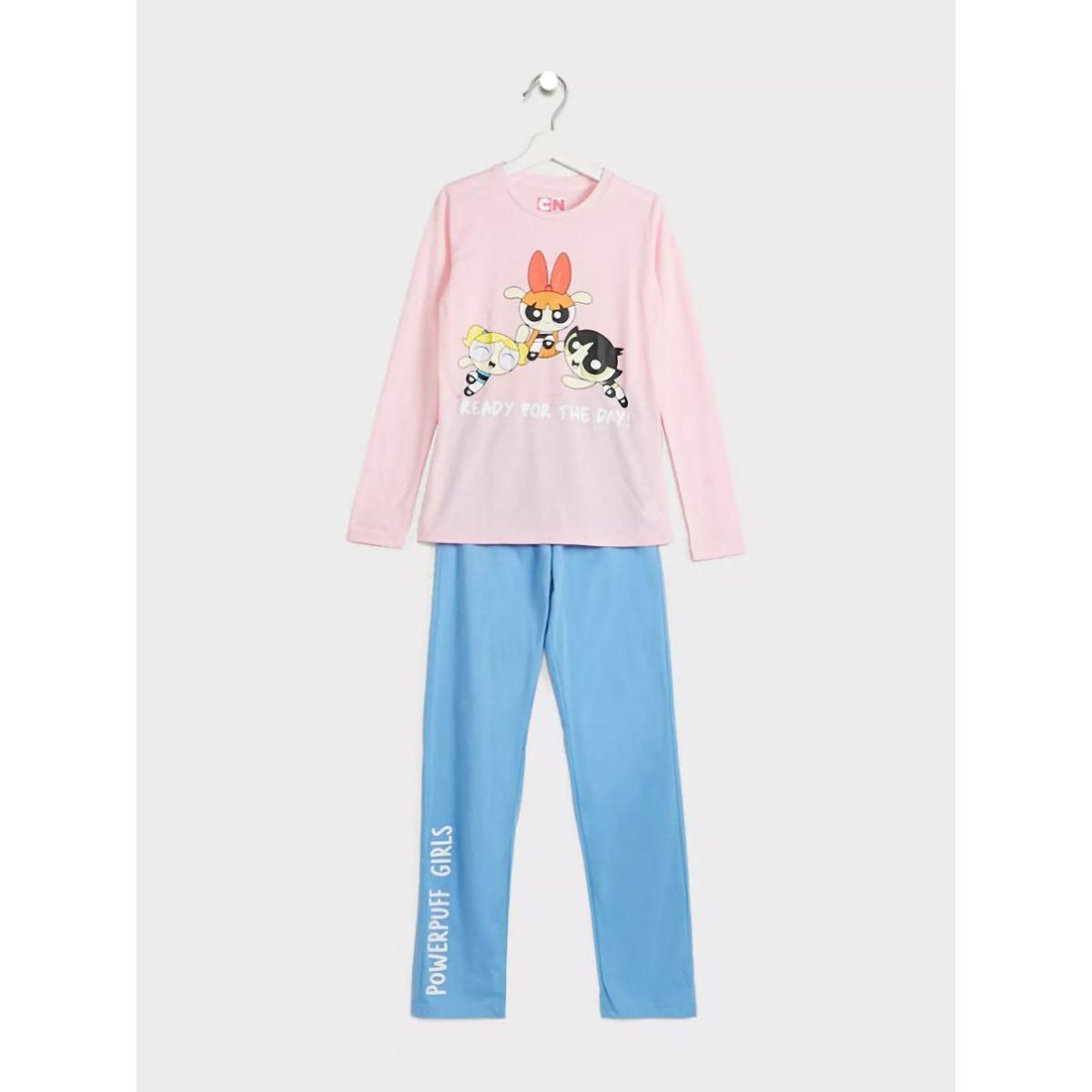 طقم من بنطال بيجاما وتيشيرت بطبعة جرافيك أوربان هُول × ستايلي-girls-clothing-nightwear-image-1