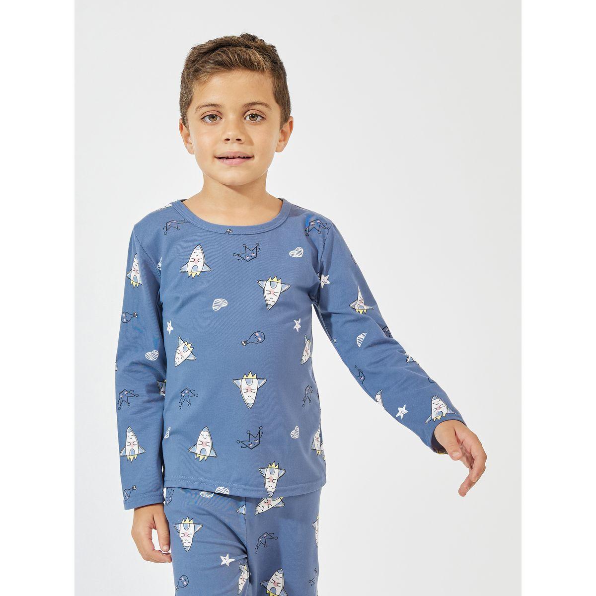طقم من بنطال بيجاما مع تيشيرت بطبعة كارتون-boys-clothing-nightwear-image-2