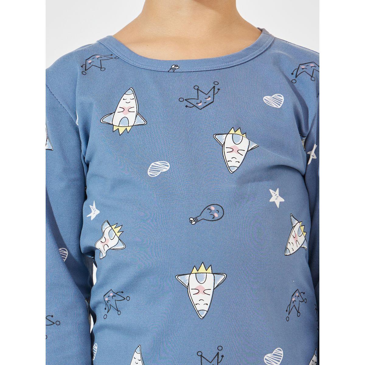 طقم من بنطال بيجاما مع تيشيرت بطبعة كارتون-boys-clothing-nightwear-image-3