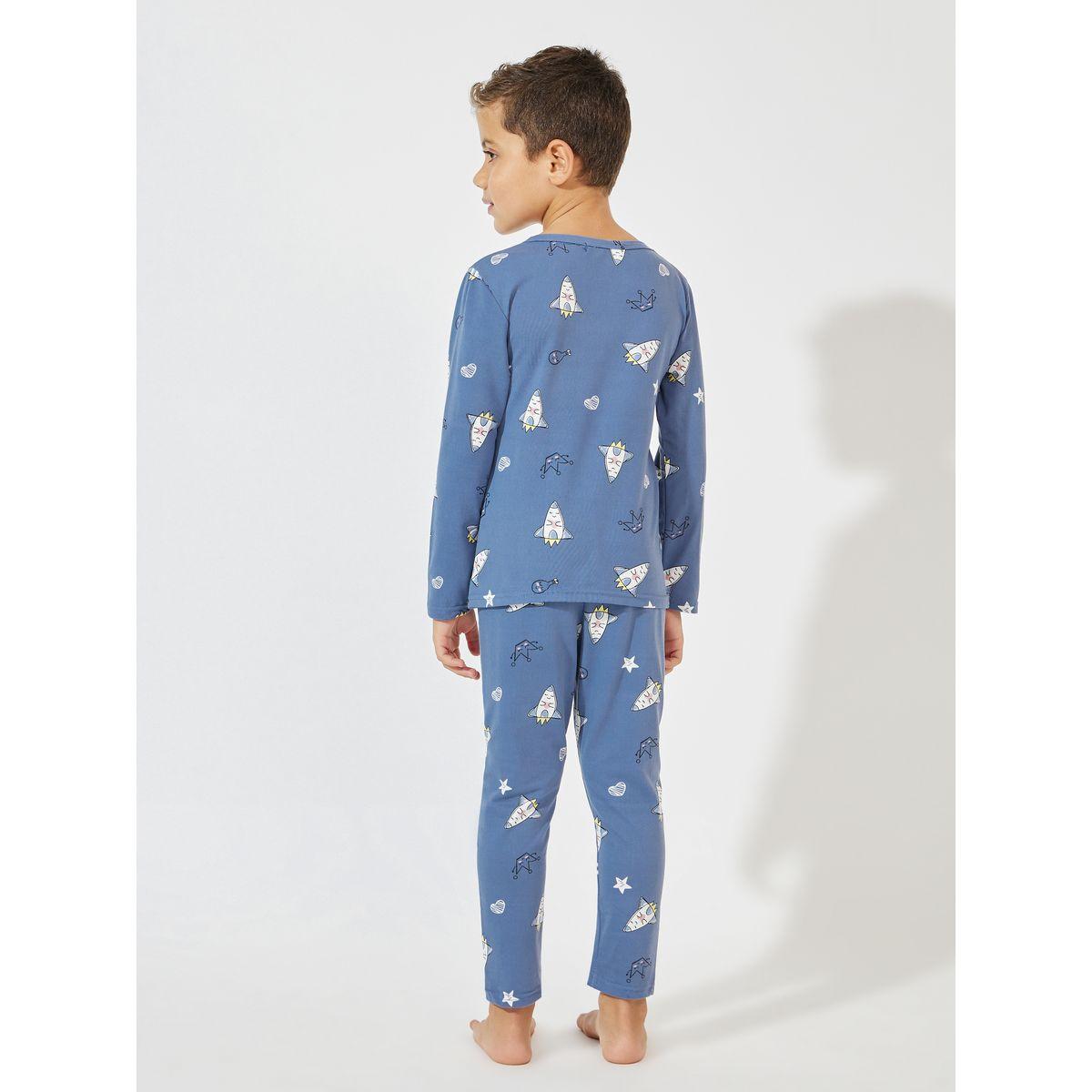 طقم من بنطال بيجاما مع تيشيرت بطبعة كارتون-boys-clothing-nightwear-image-4