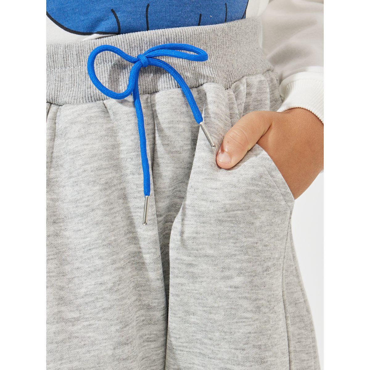 Styli Solid Cotton Joggers-boys-clothing-bottoms-joggersandtrackpants-image-3