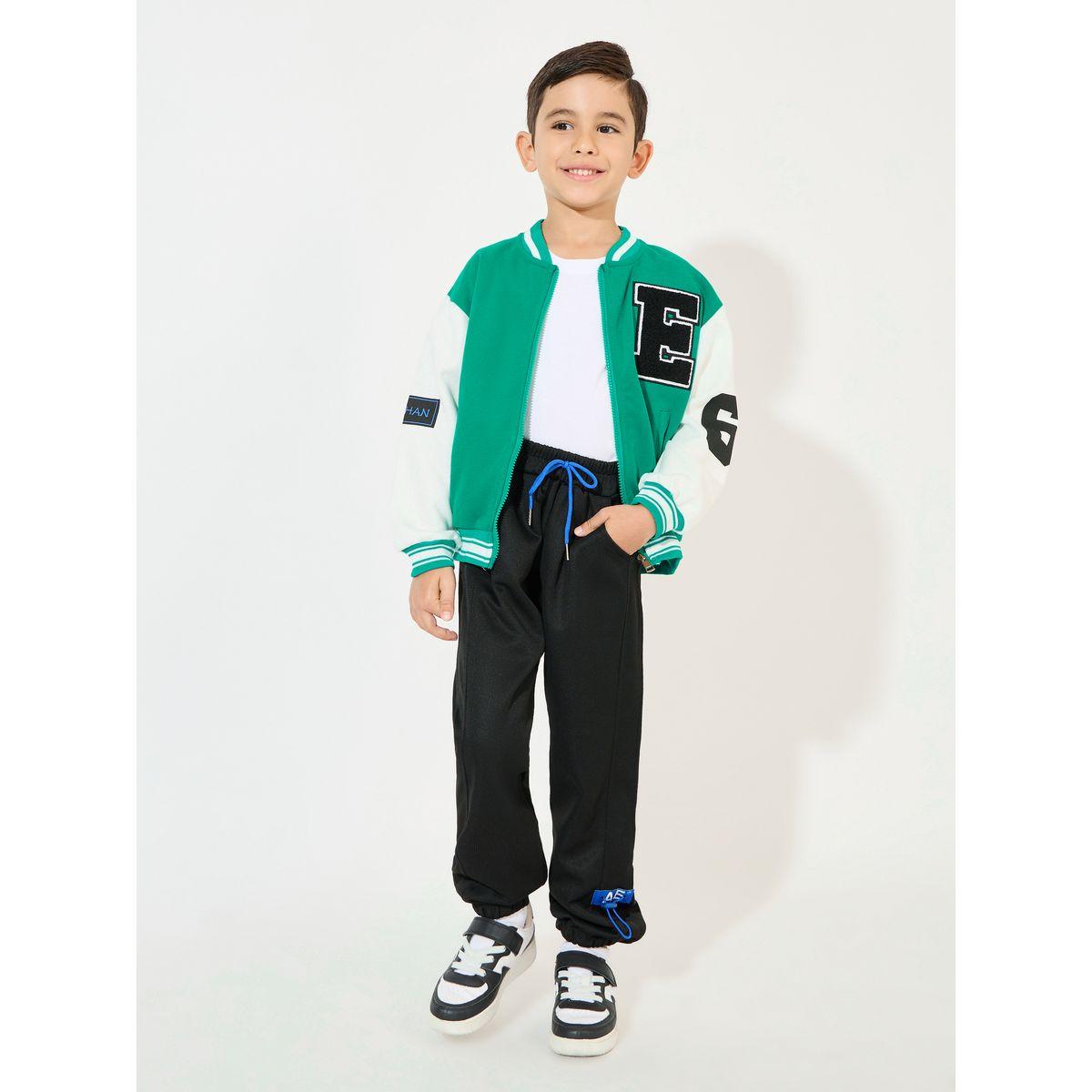 Styli Slant Pocket Patch Cotton Joggers-boys-clothing-bottoms-joggersandtrackpants-image-2
