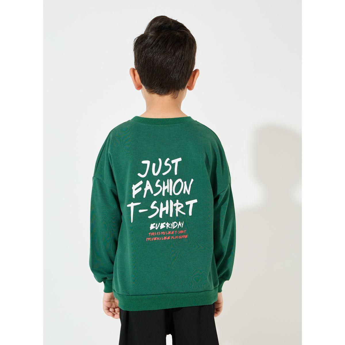 Styli Slogan Print Dropped Shoulder Sweatshirt-boys-clothing-winterwear-sweatshirts-image-5
